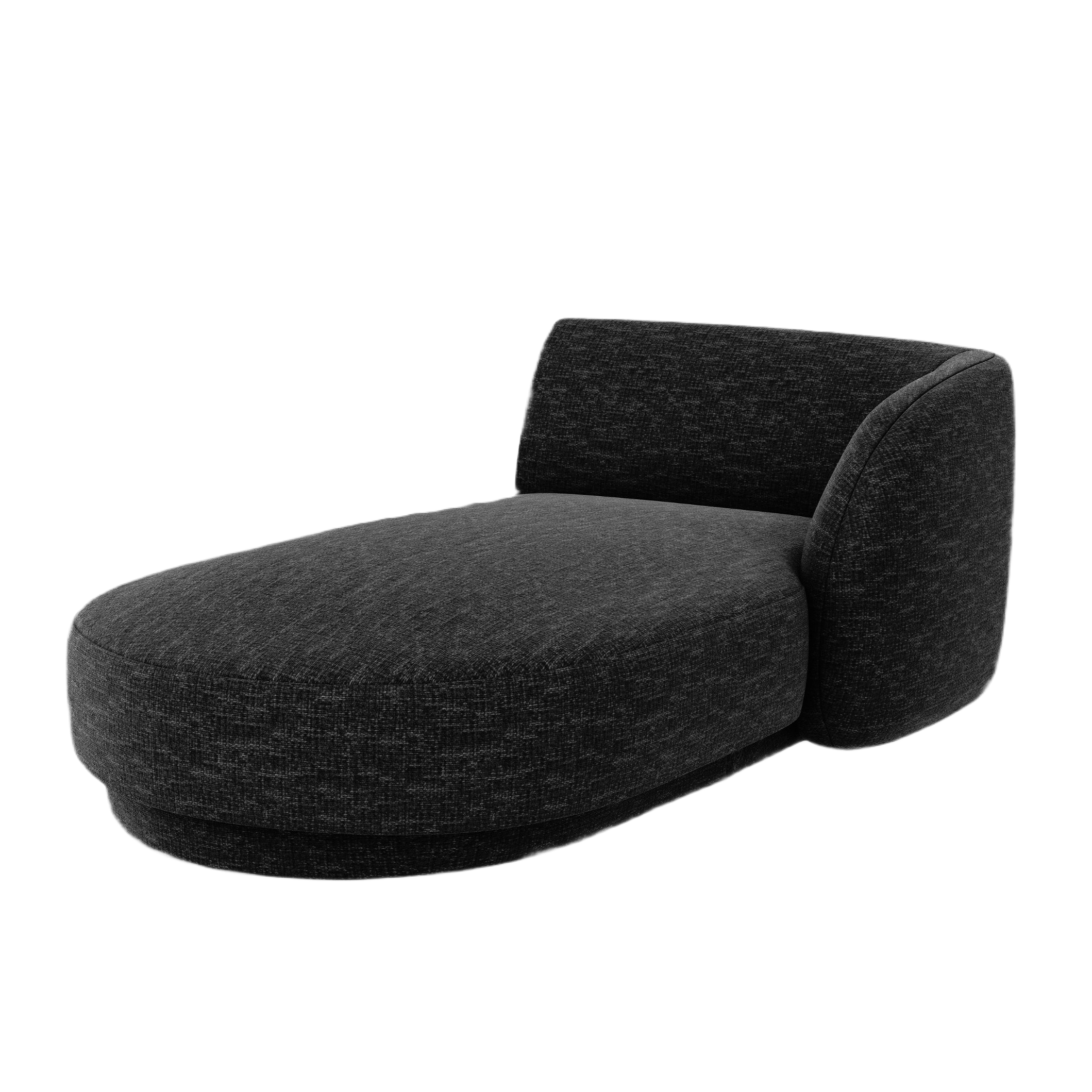 Rechtsseitiger Sessel MILEY schwarzer Chenille
