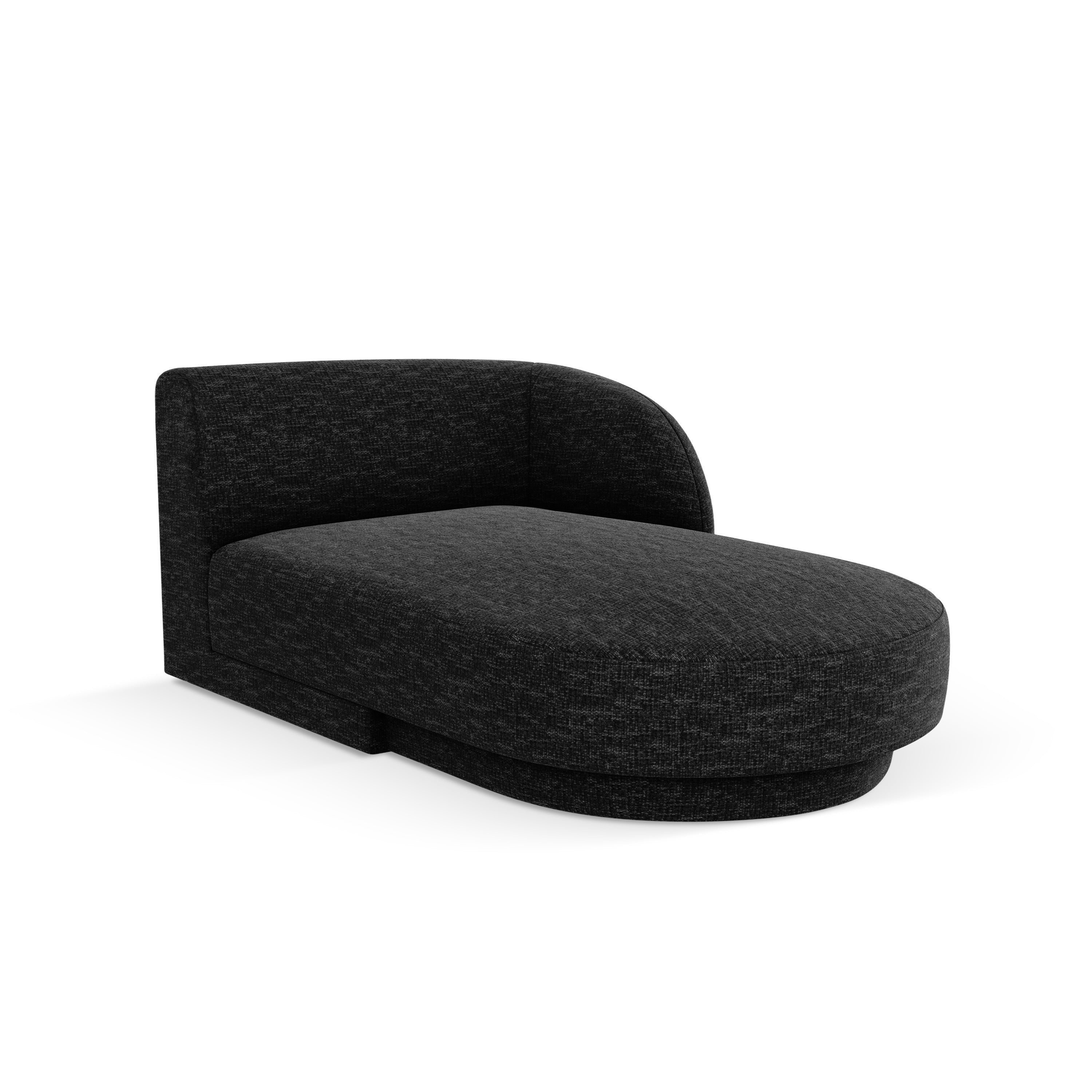Rechtsseitiger Sessel MILEY schwarzer Chenille