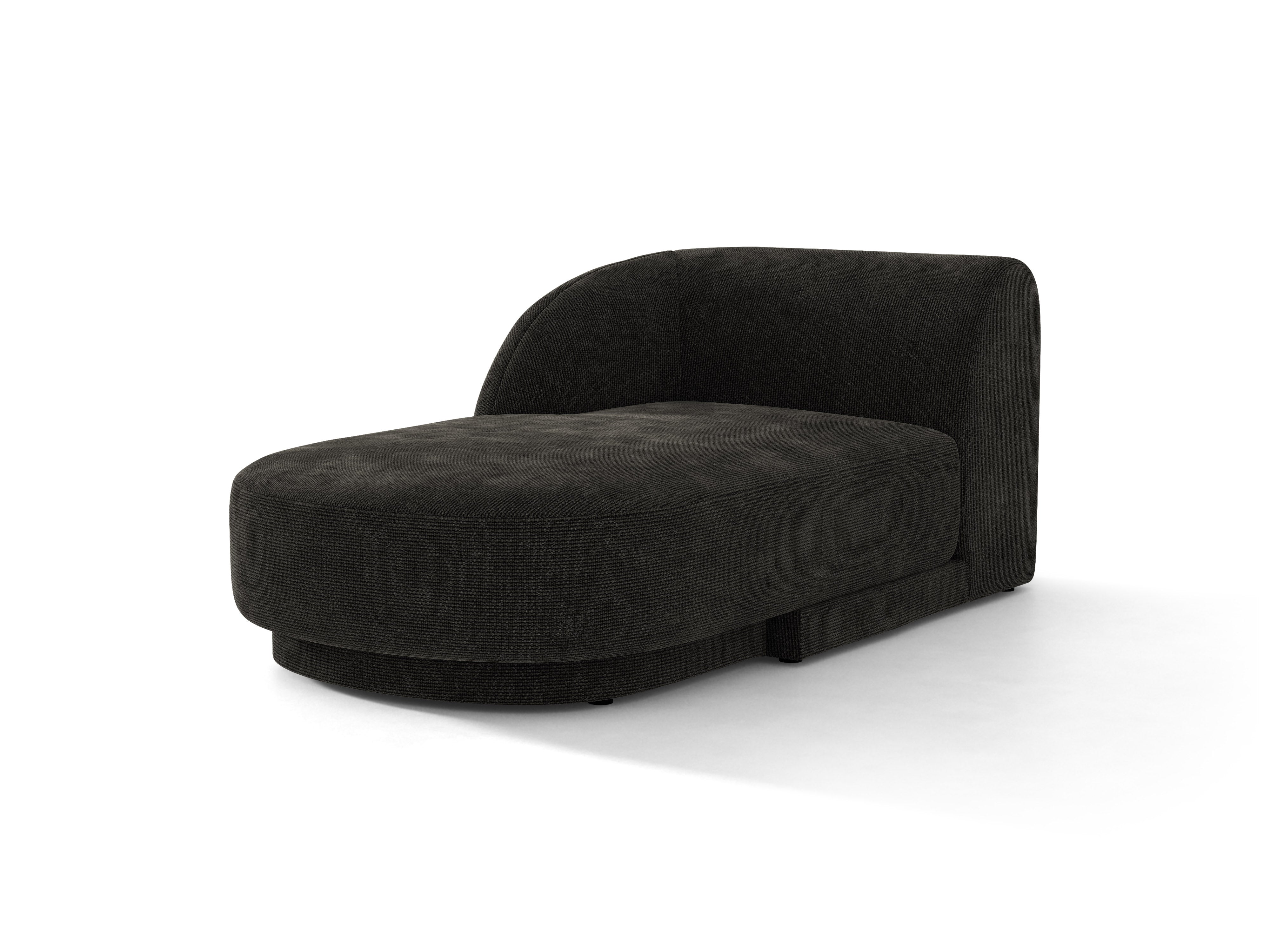 Linksseitiger Sessel MILEY schwarzer Chenille