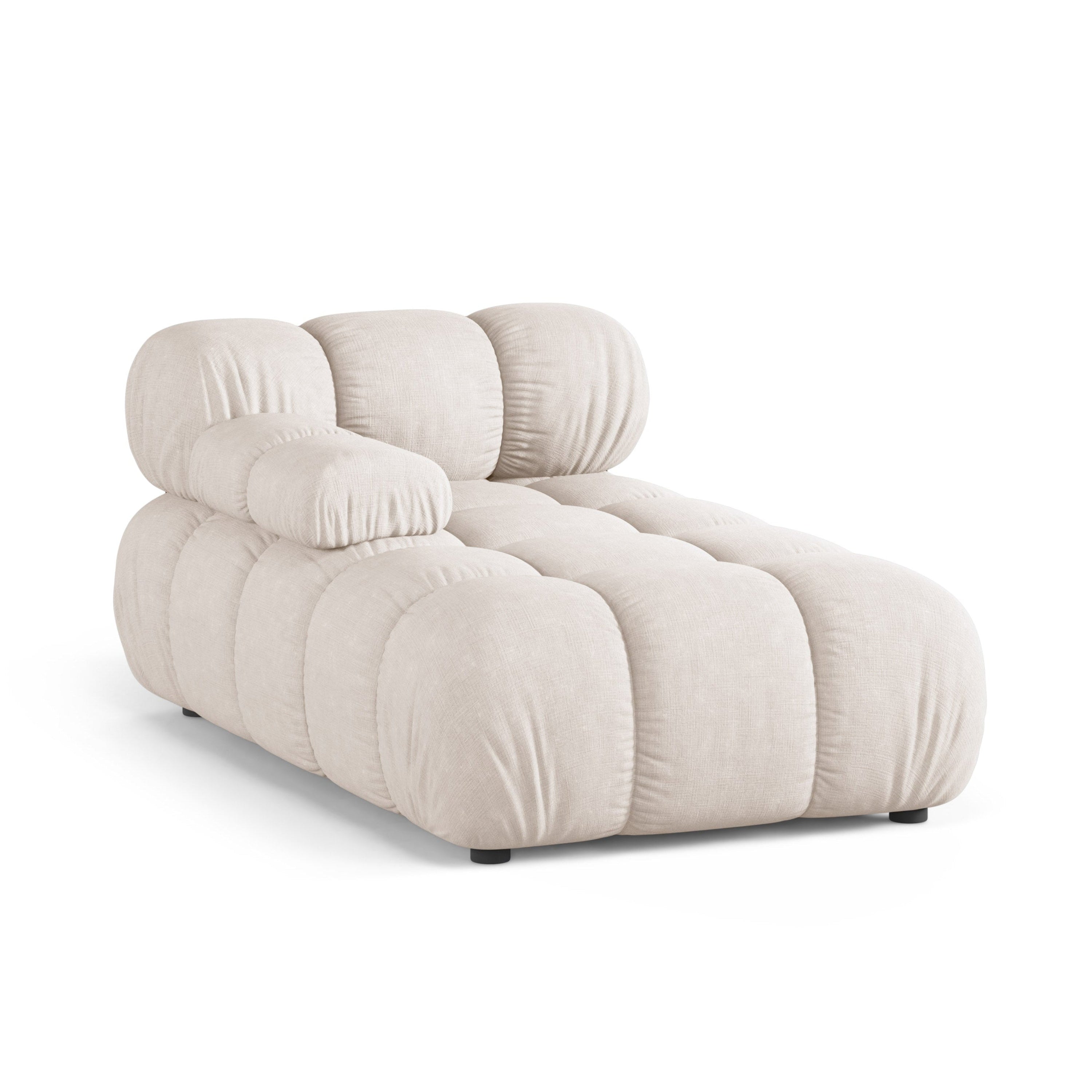 Beige linksseitiger Sessel BELLIS