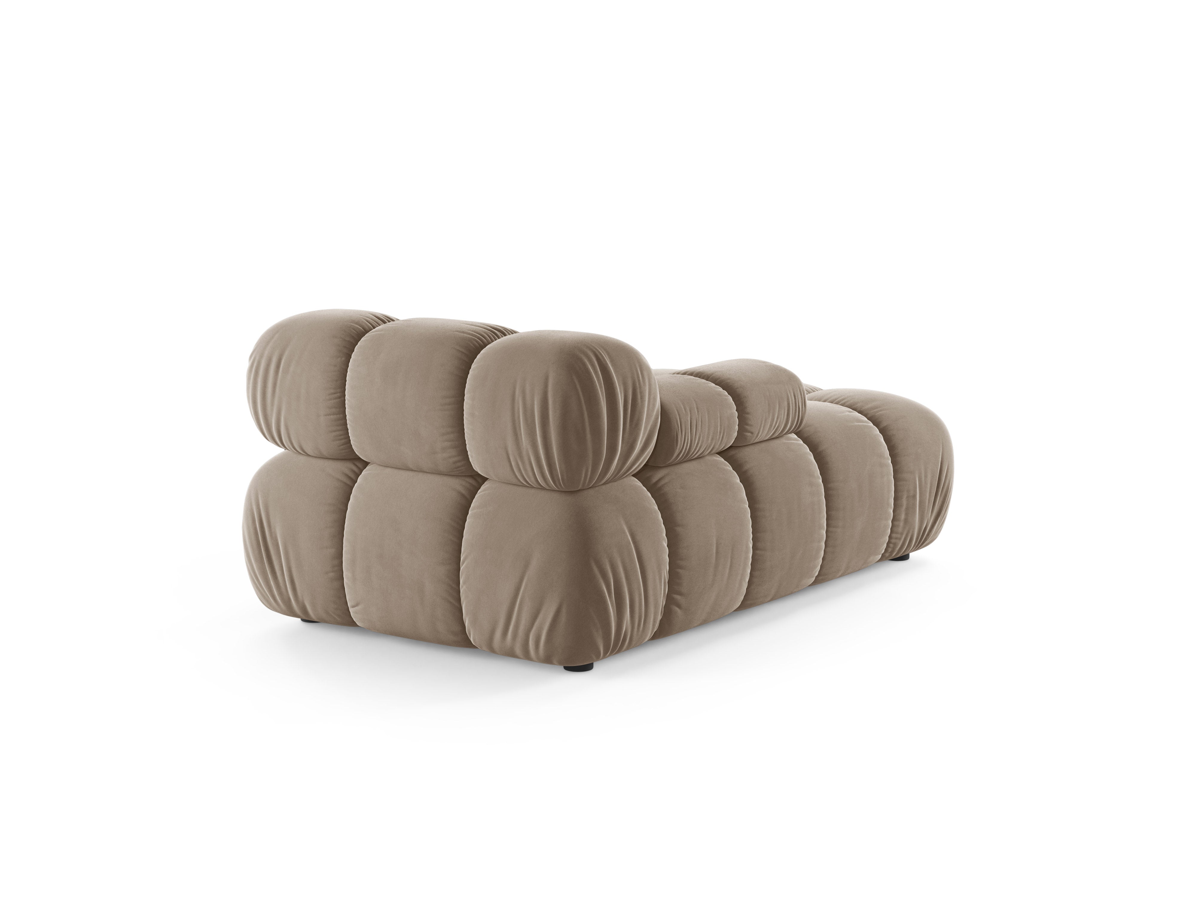 Sofalängssofa aus Samt links BELLIS cappuccino