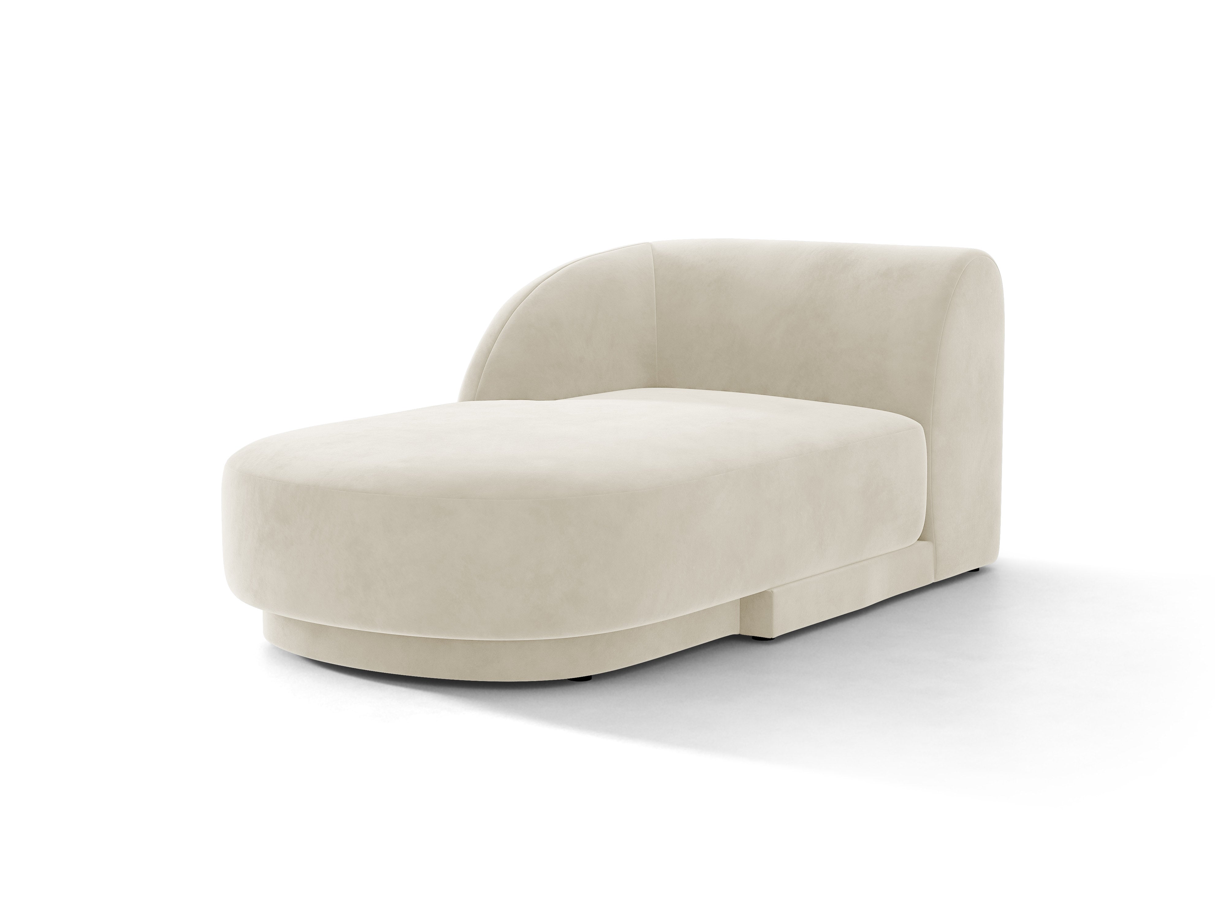 Samt-Sessel links MILEY hellbeige