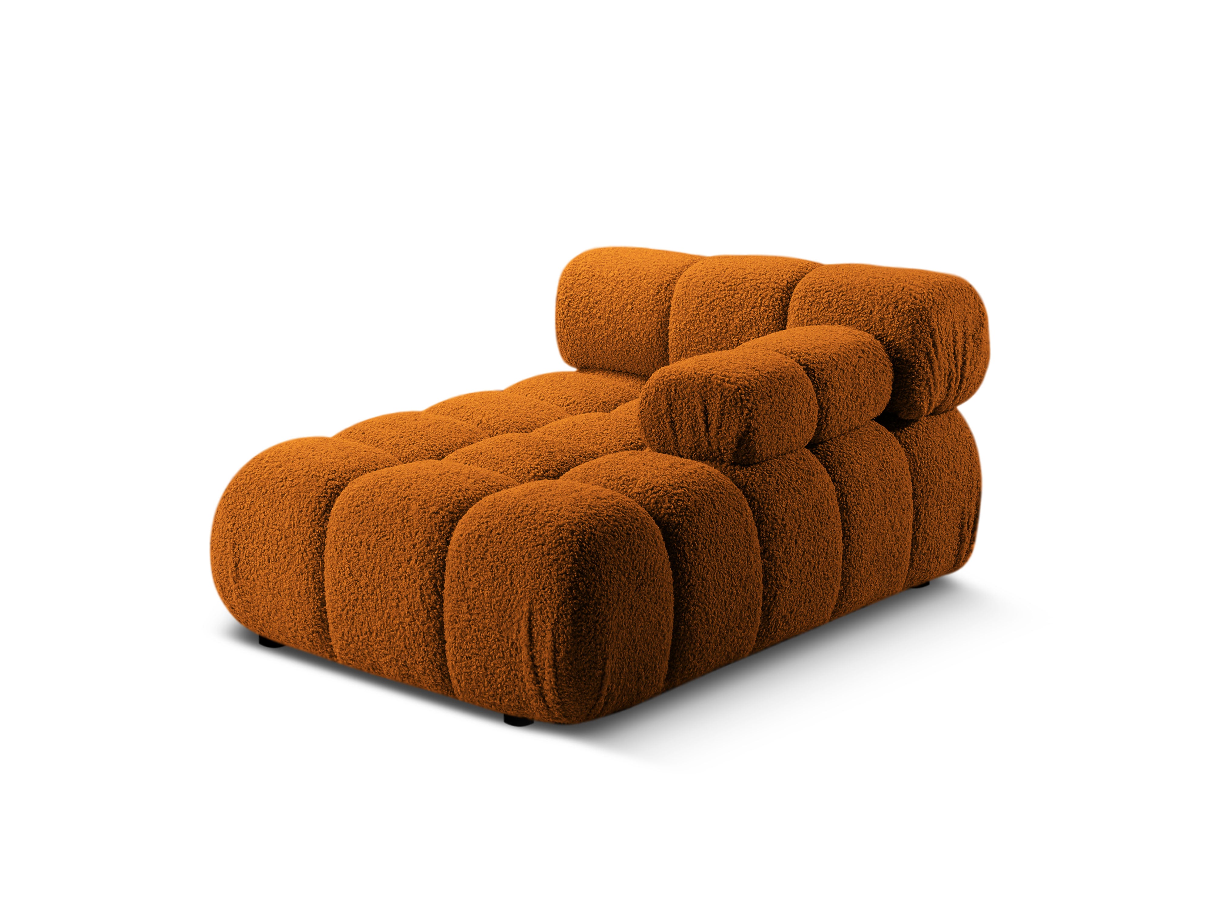 Rechtsseitiger Sessel BELLIS in ziegelrotem Boucle