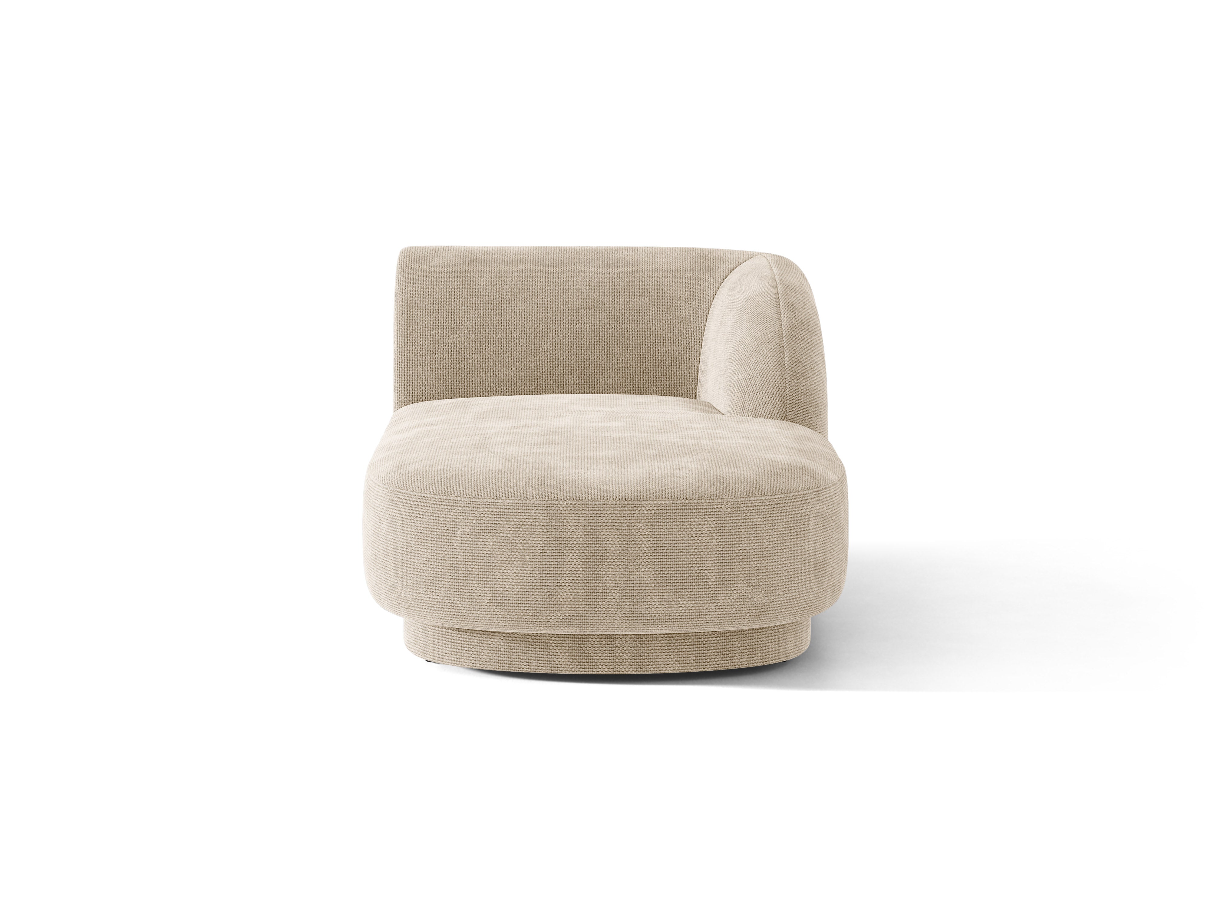 Rechtsseitiger Sessel MILEY beige Chenille