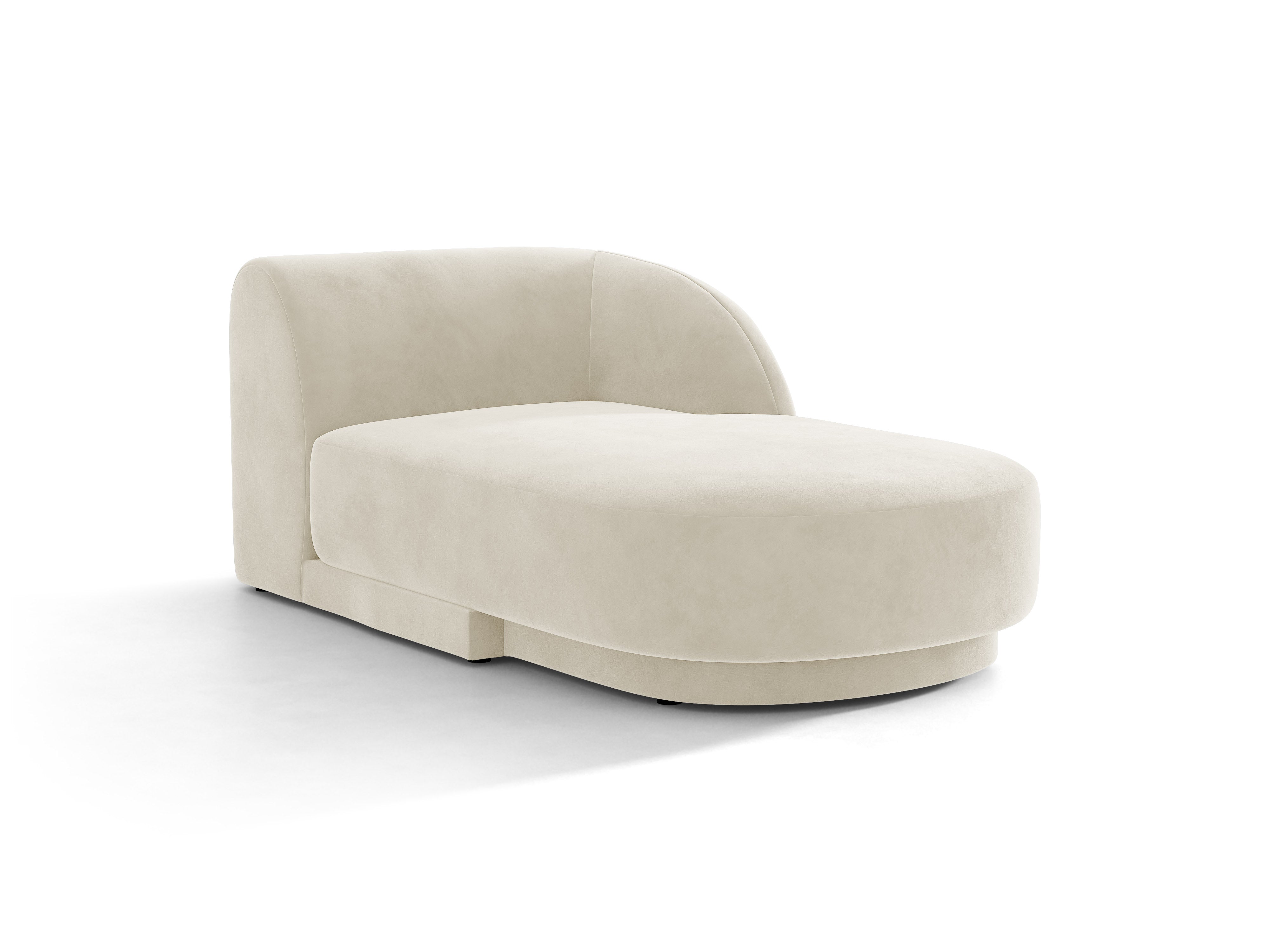 Samt-Sessel rechts MILEY hellbeige