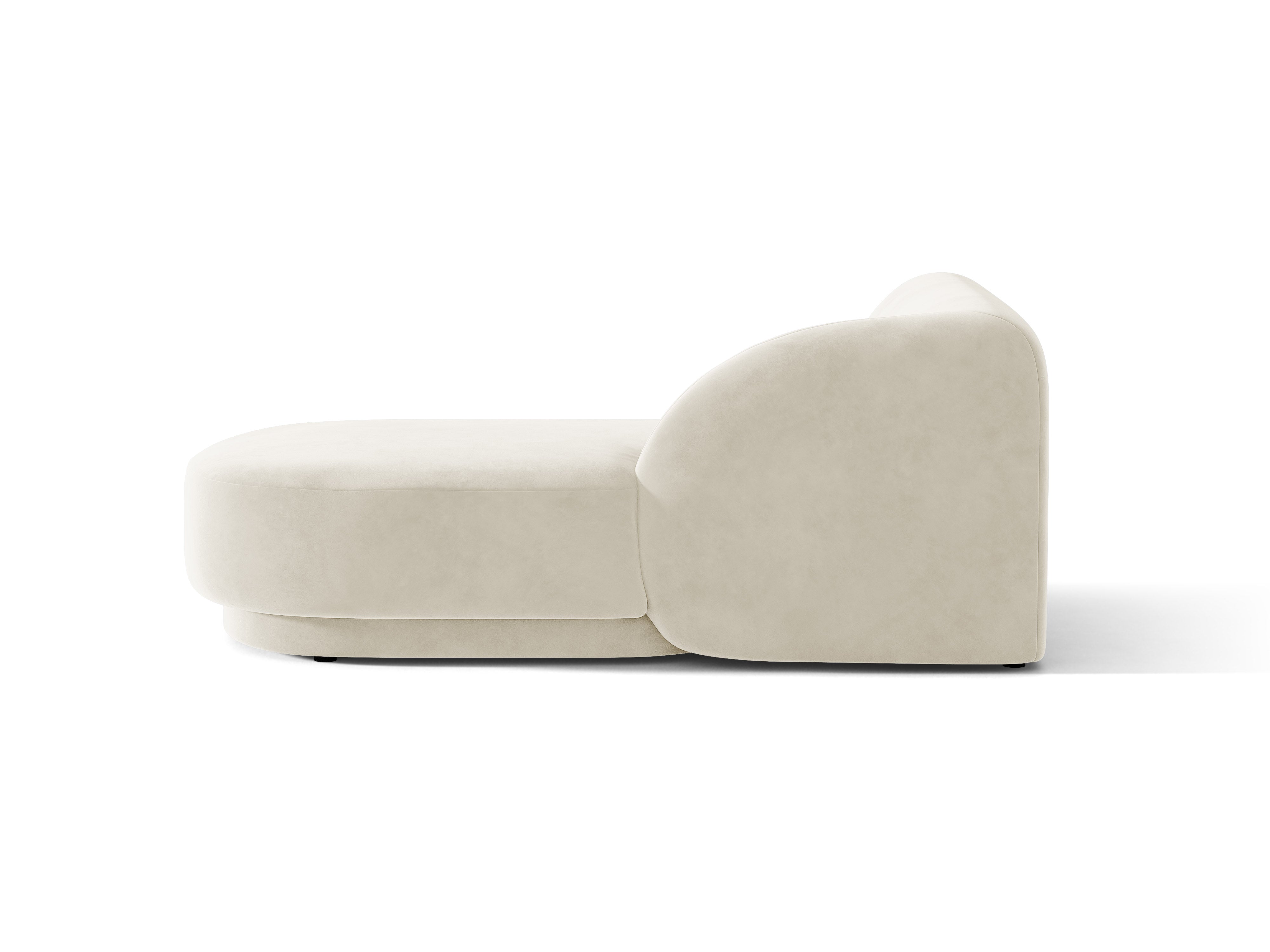 Samt-Sessel rechts MILEY hellbeige