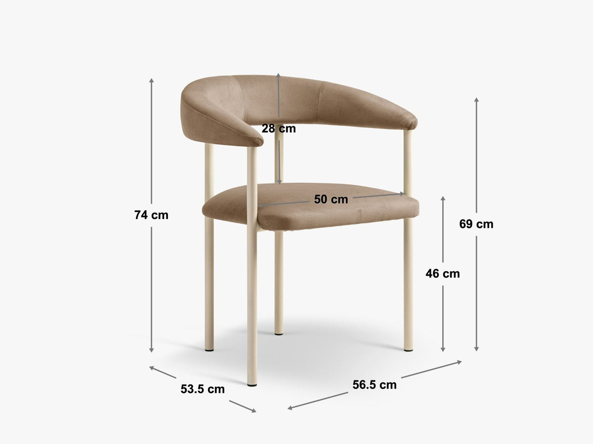 krzeslo-lea-bezowy-boucle-z-czarna-podstawa rysunek techniczny