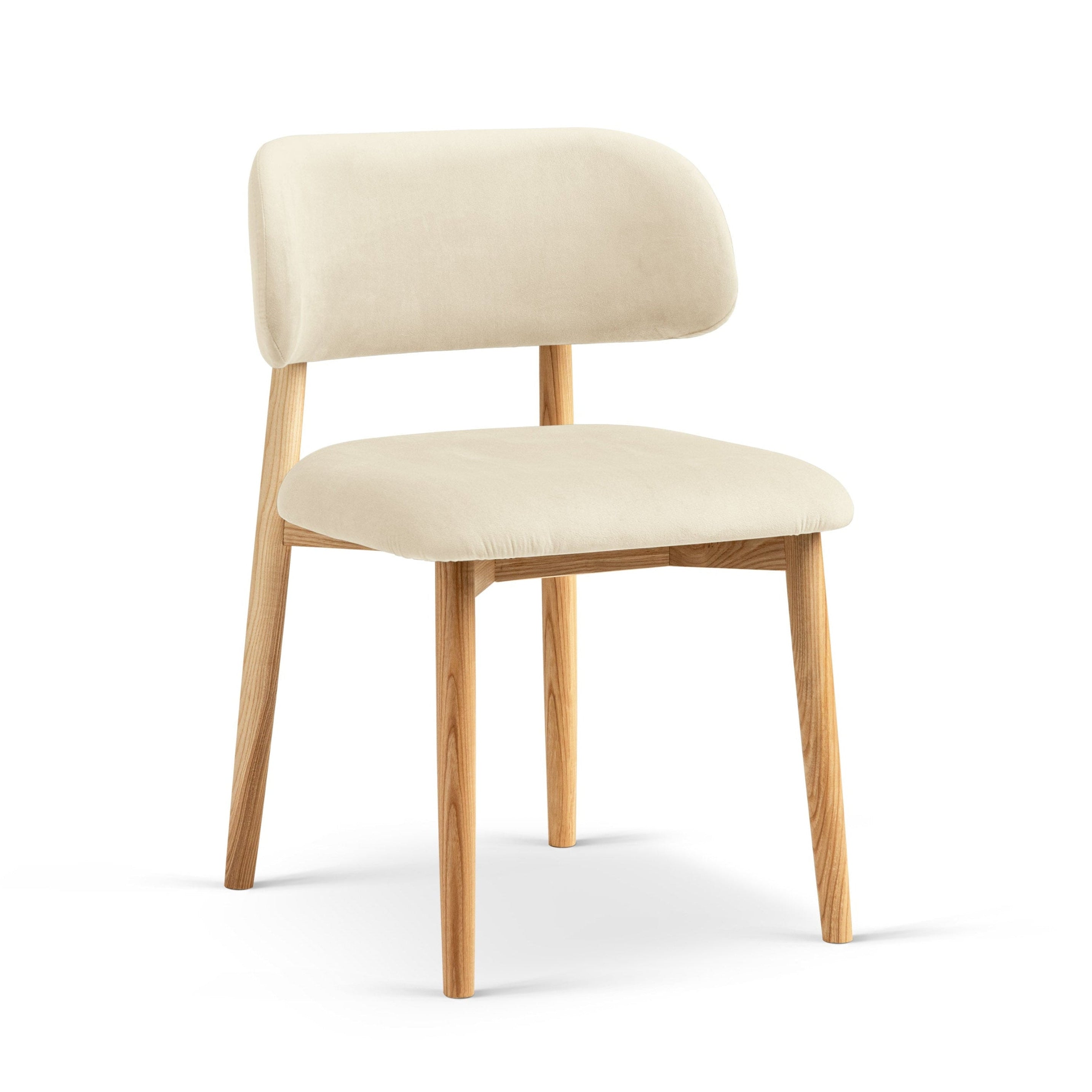 Sessel EVAN elfenbein samt