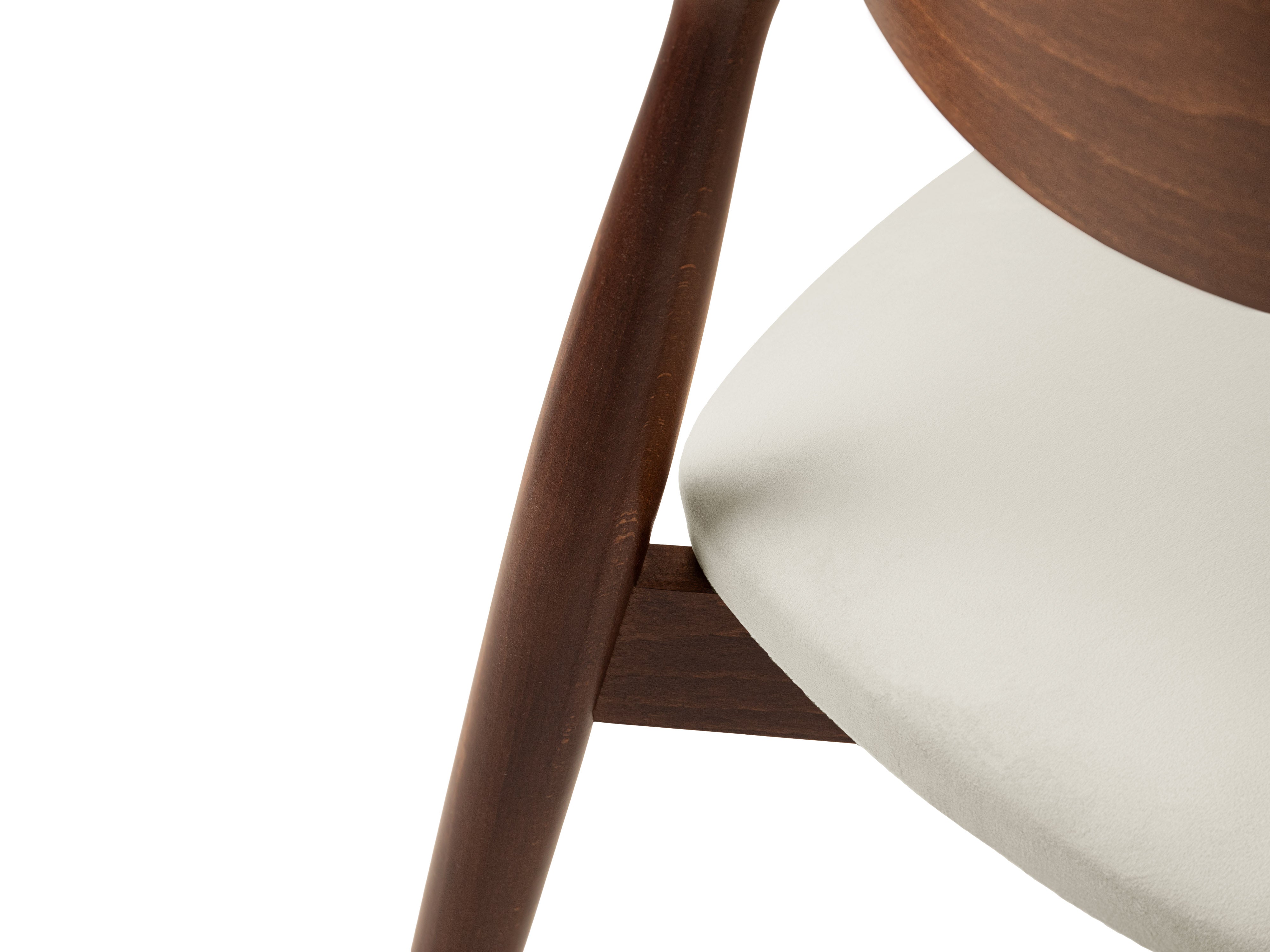 Sessel LEON aus samtigem Elfenbein