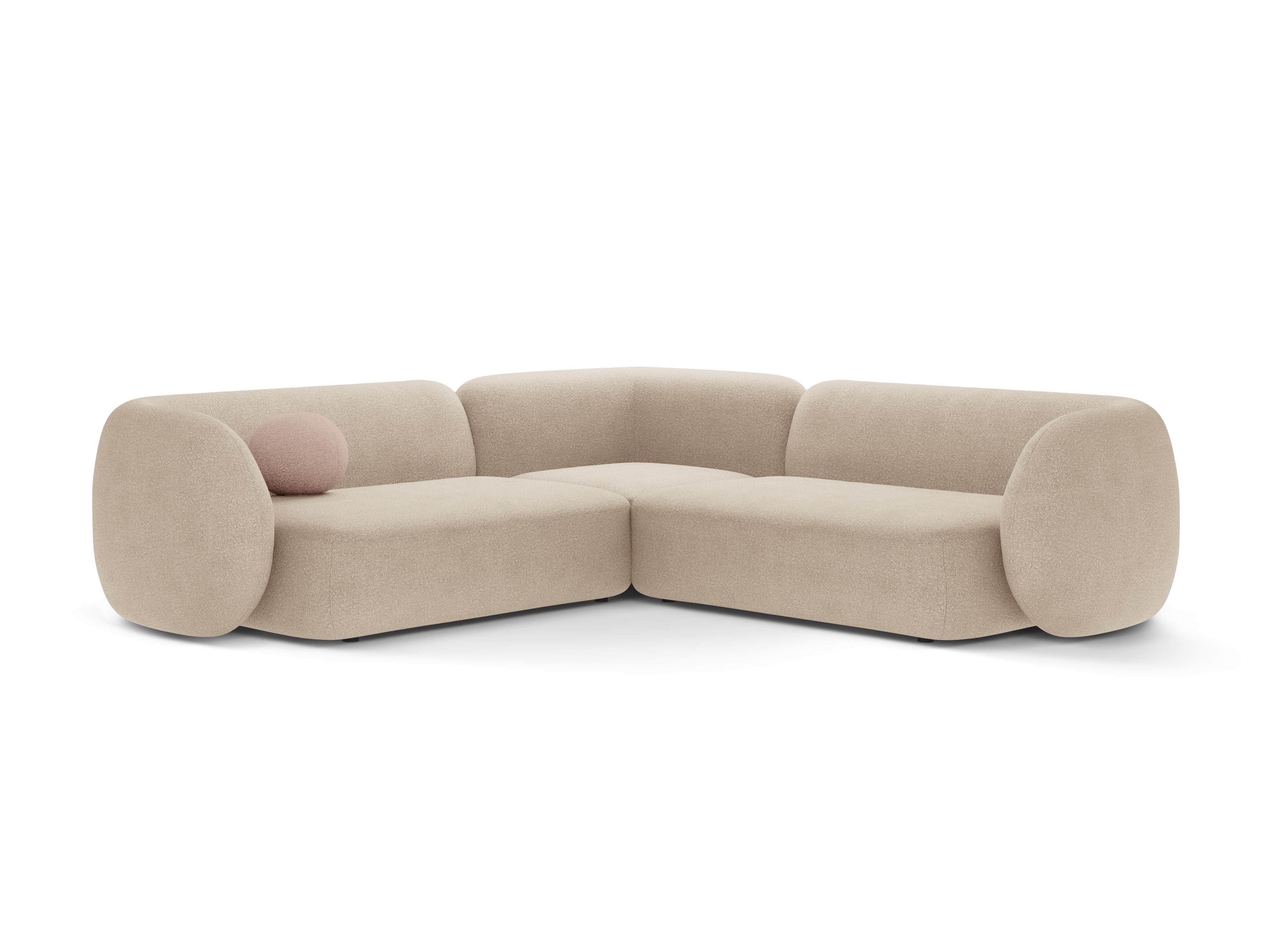 Symmetrical Corner Sofa KATE Beige Boucle