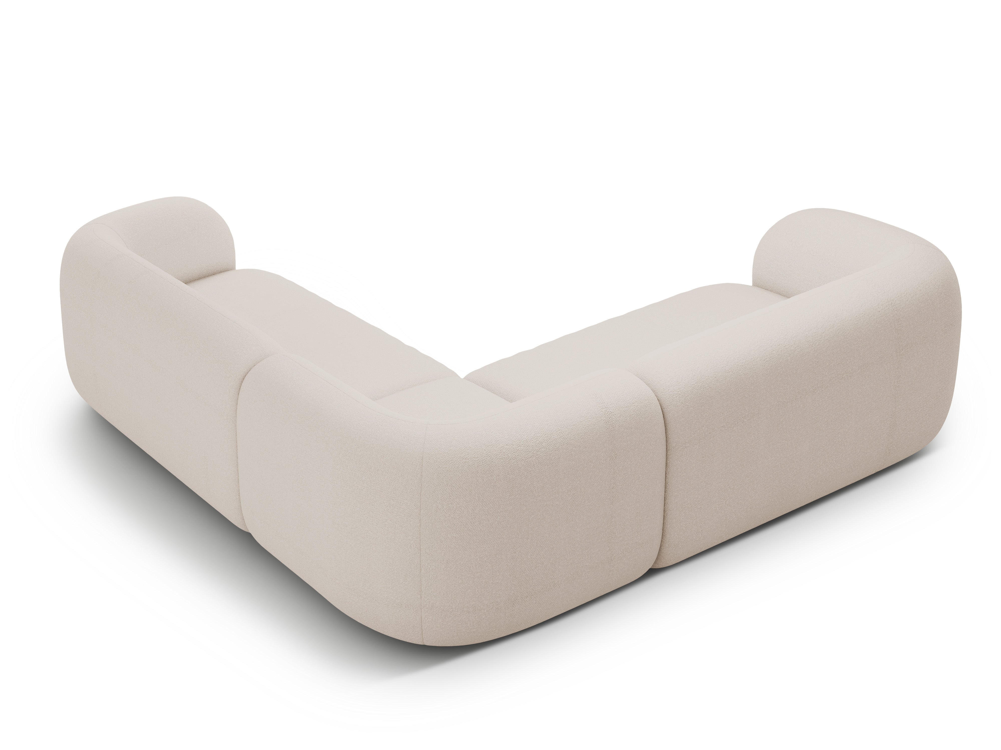 Symmetrische Eckbank KATE beige Boucle