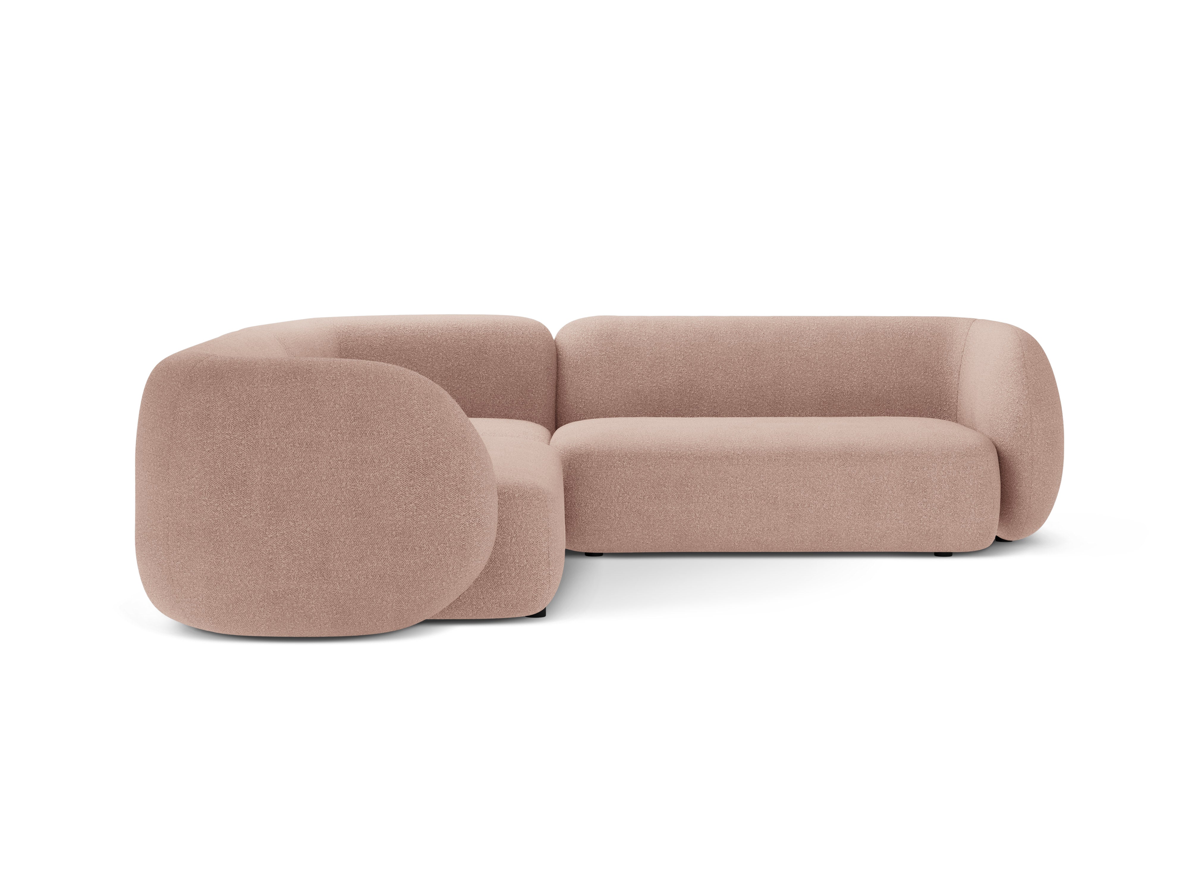 Symmetrical Corner Sofa KATE Pink Boucle