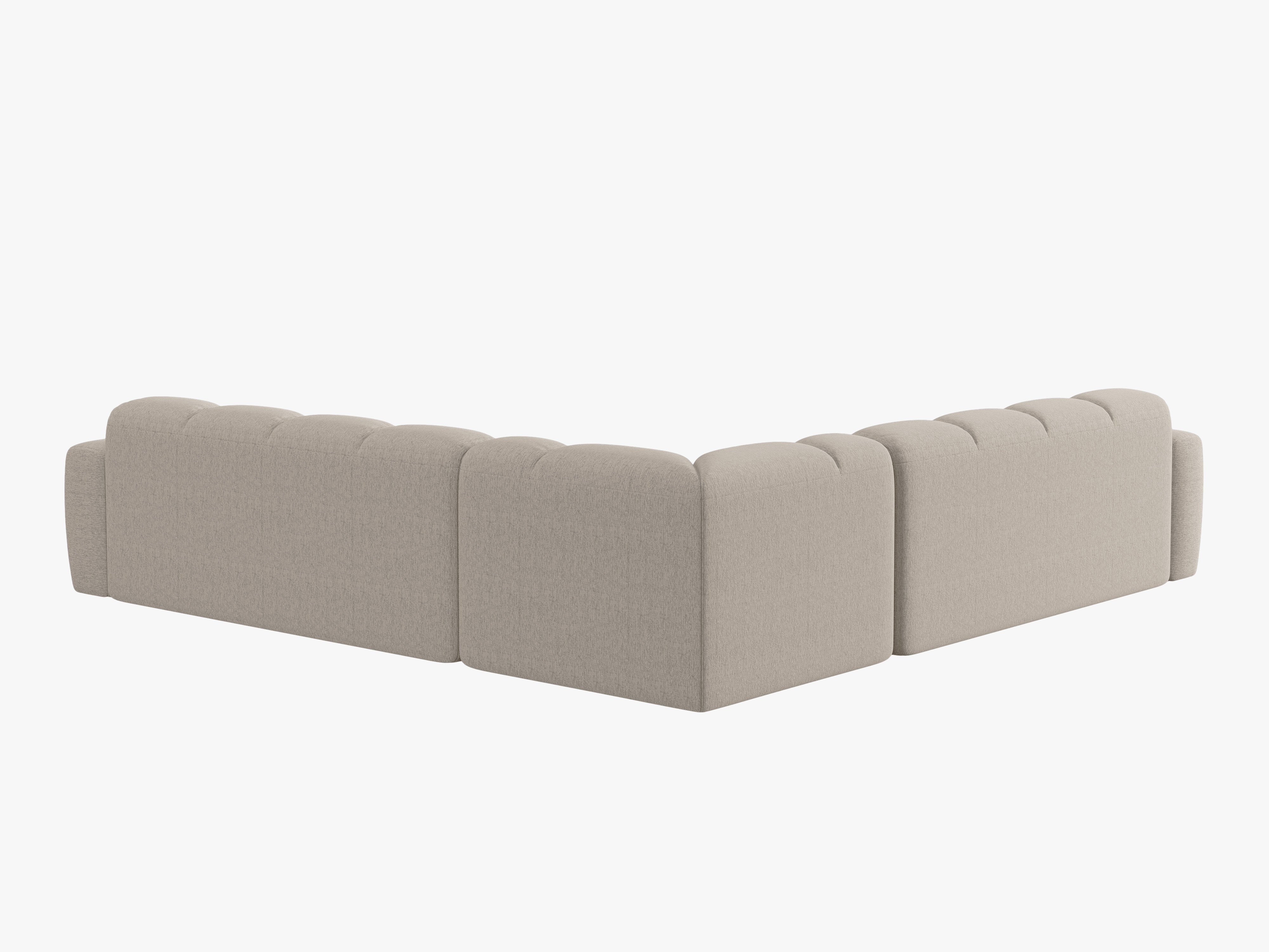 Symmetrical Corner Sofa LISA Sand Chenille