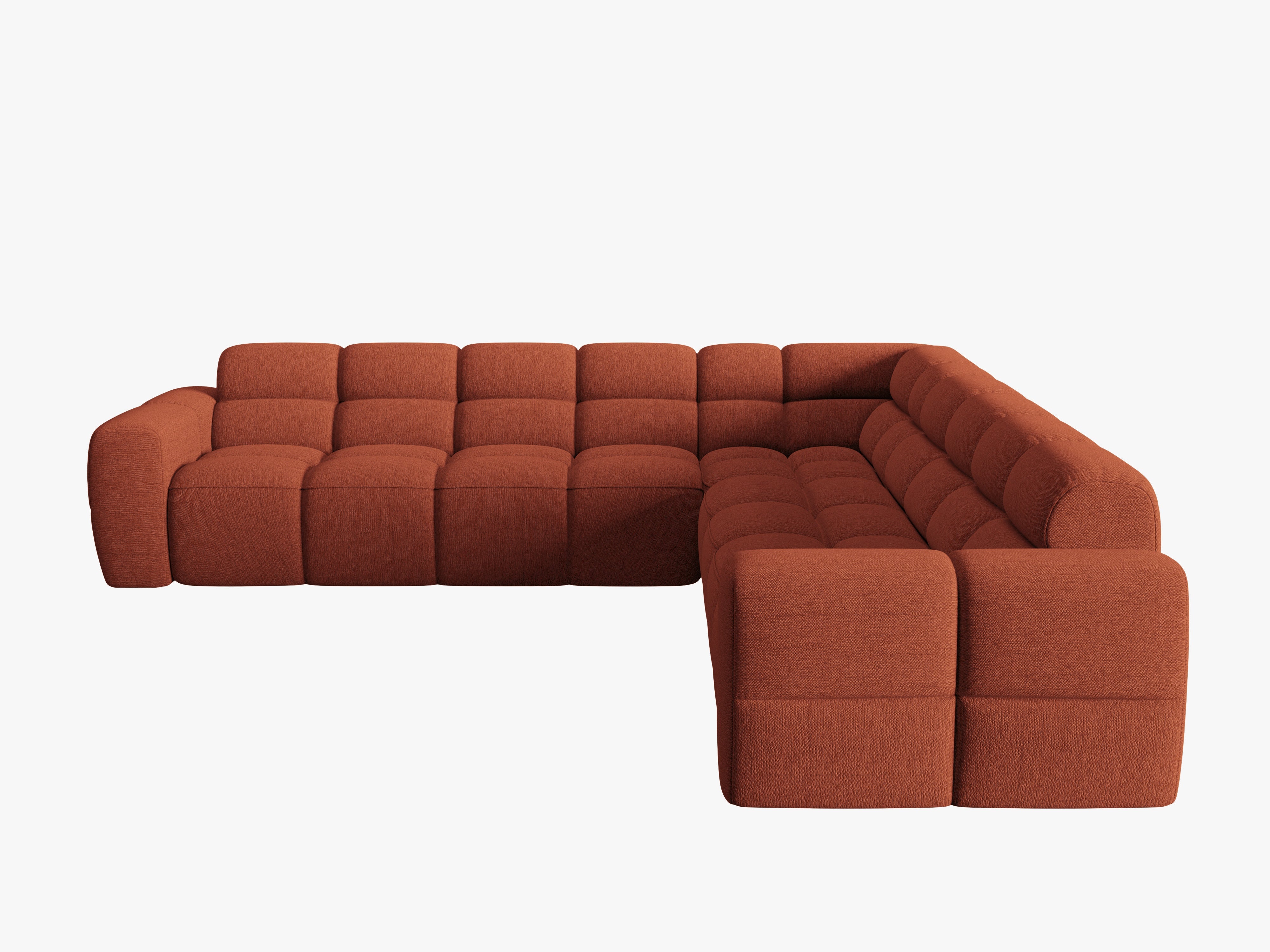 Symmetrische Eckcouch LISA terracotta Chenille