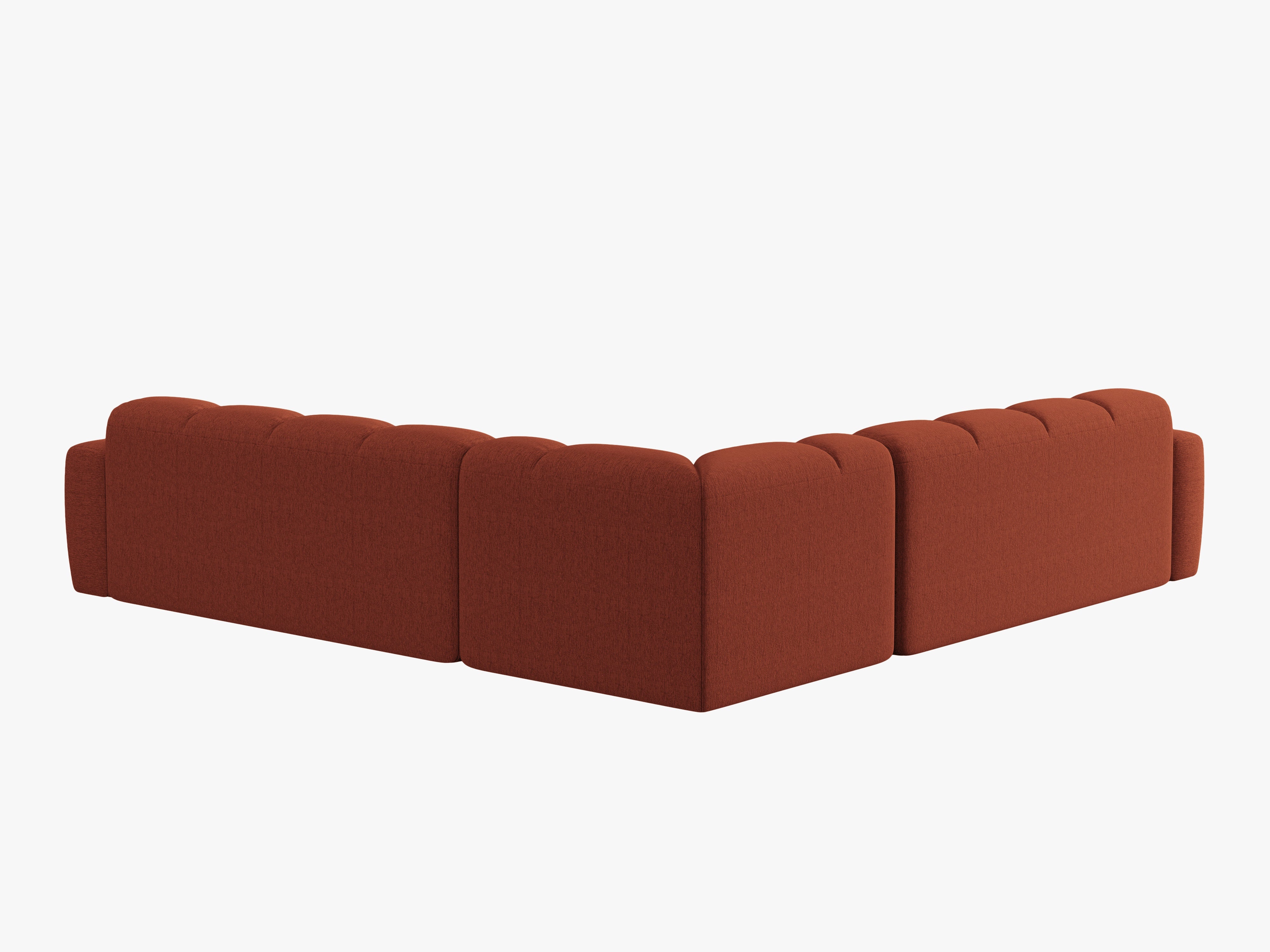 Symmetrische Eckcouch LISA terracotta Chenille