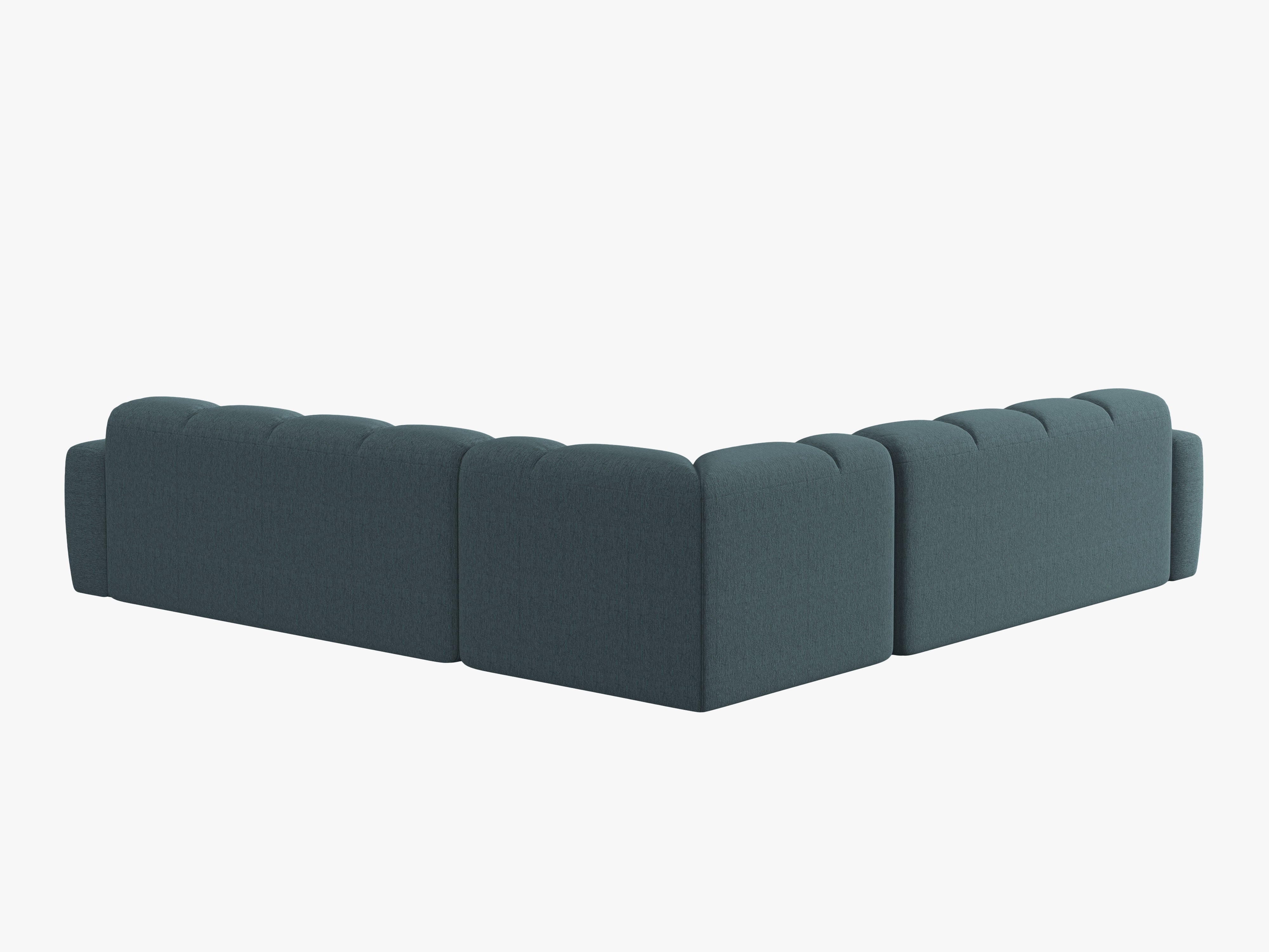 Symmetrische Eckcouch LISA hellblaues Chenille