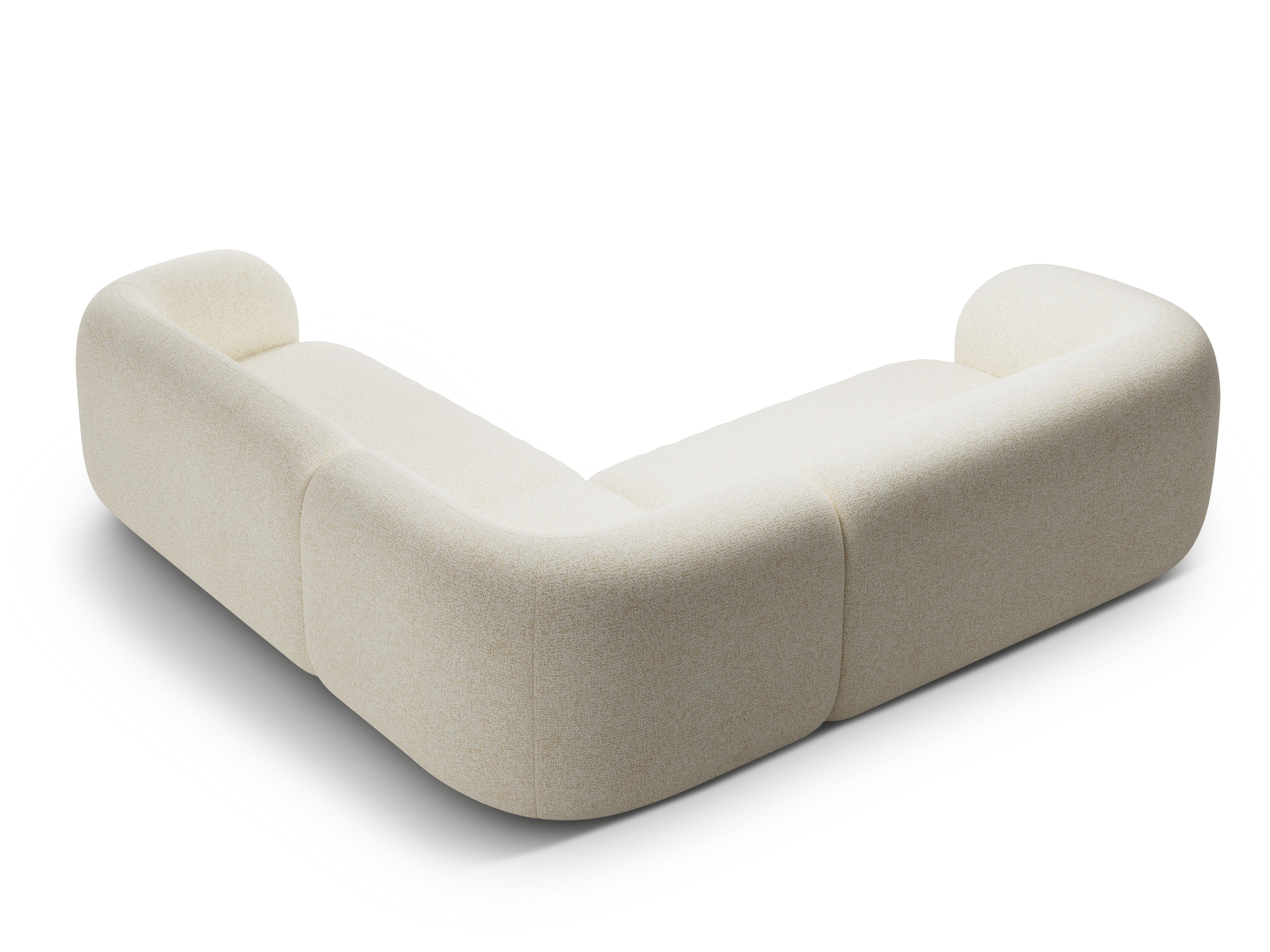 Symmetrische Eckbank KATE hellbeige Melange