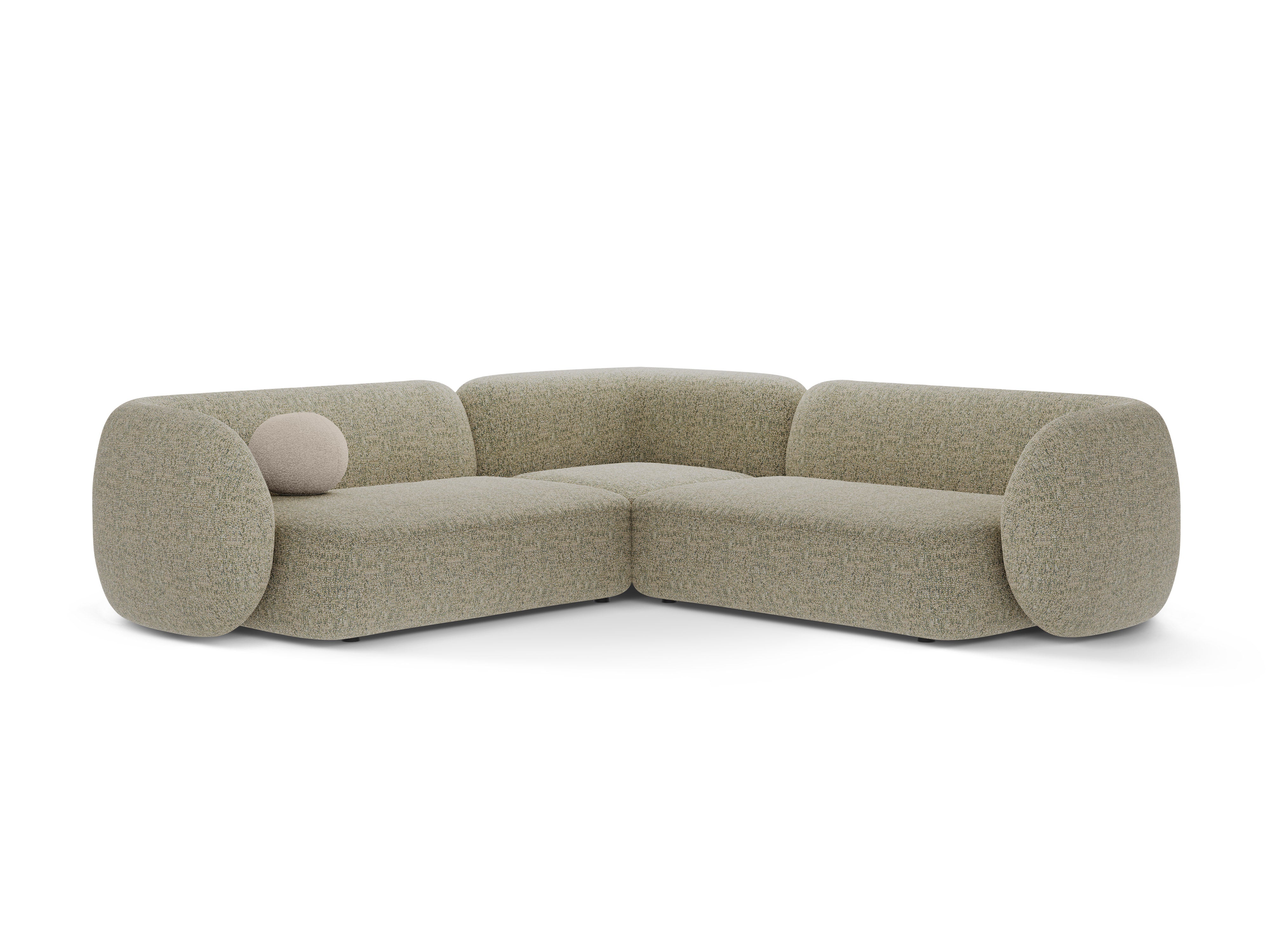 Symmetrical Corner Sofa KATE Light Green Melange