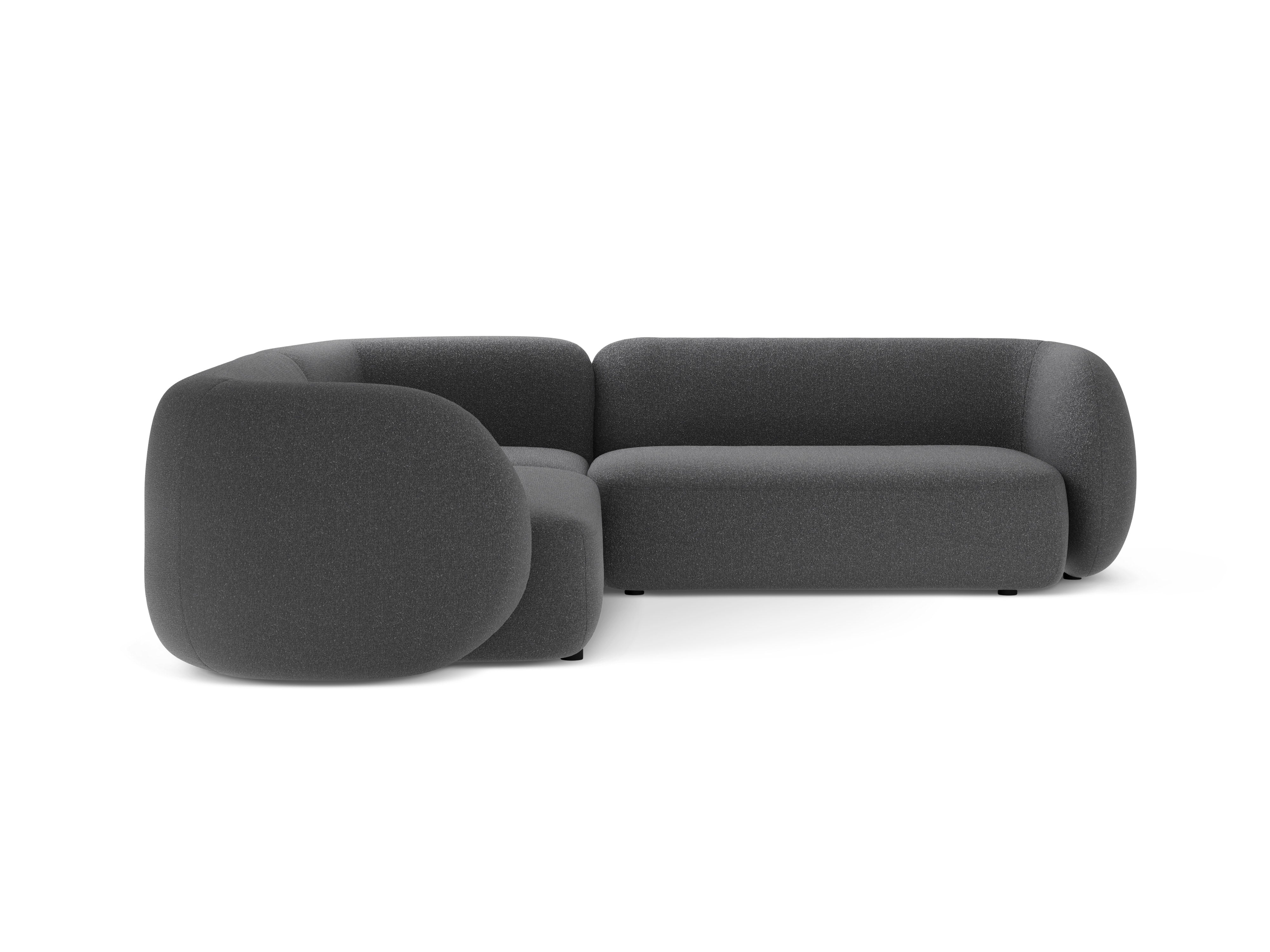 Symmetrical Corner Sofa KATE Dark Gray Melange