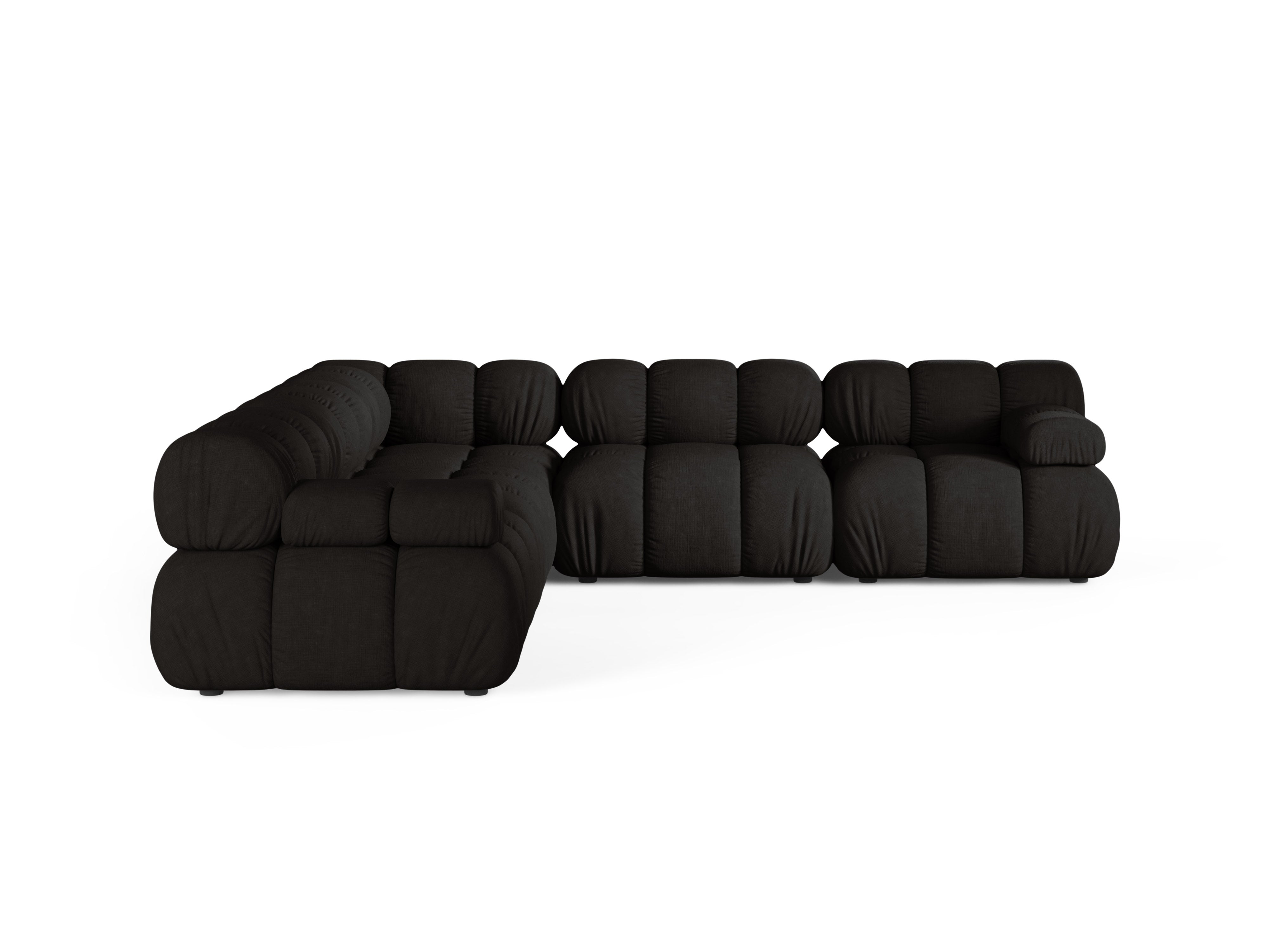 Symmetrische Eckcouch BELLIS in Schwarz