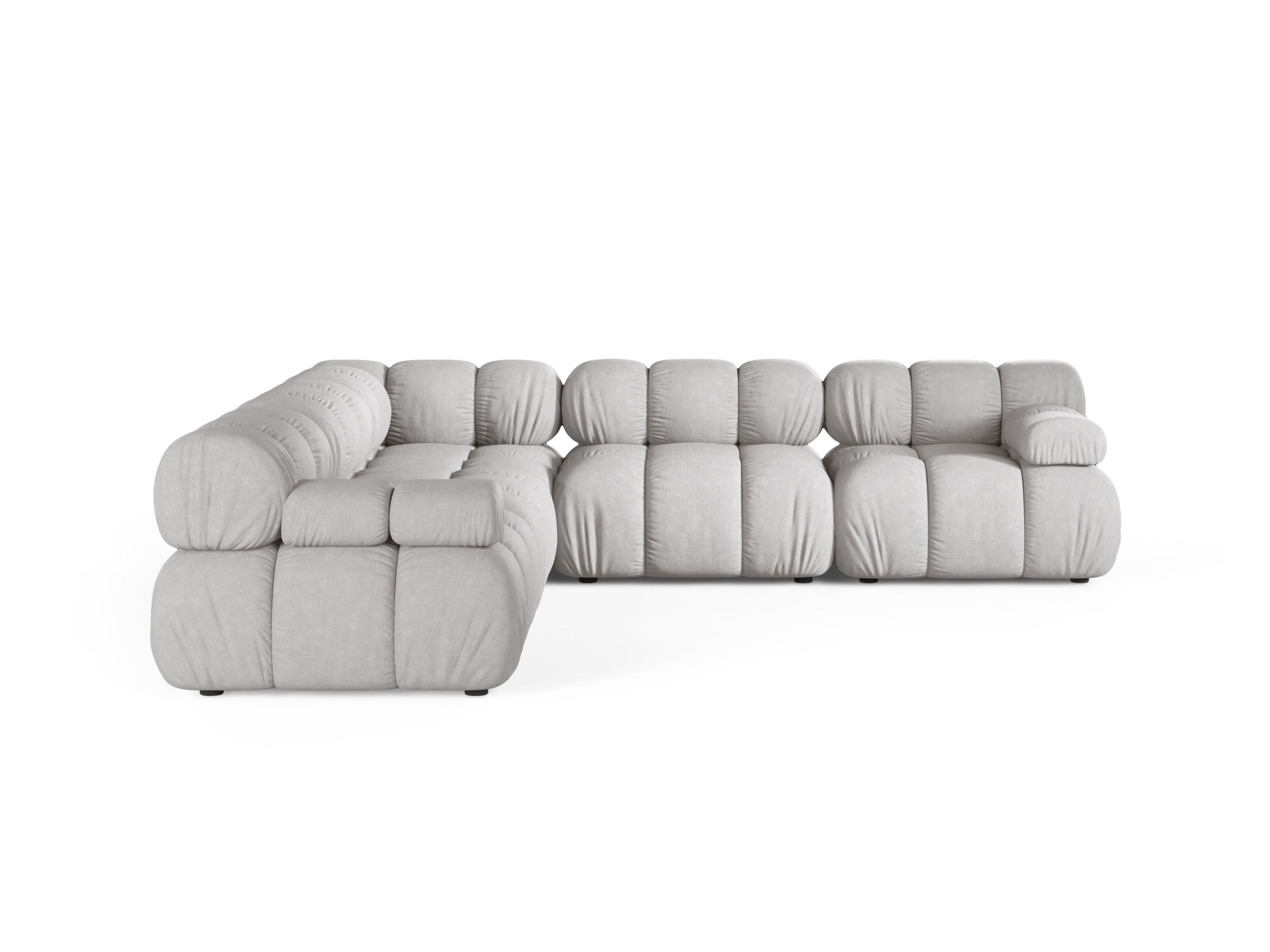 Symmetrische Eckcouch BELLIS in Hellgrau