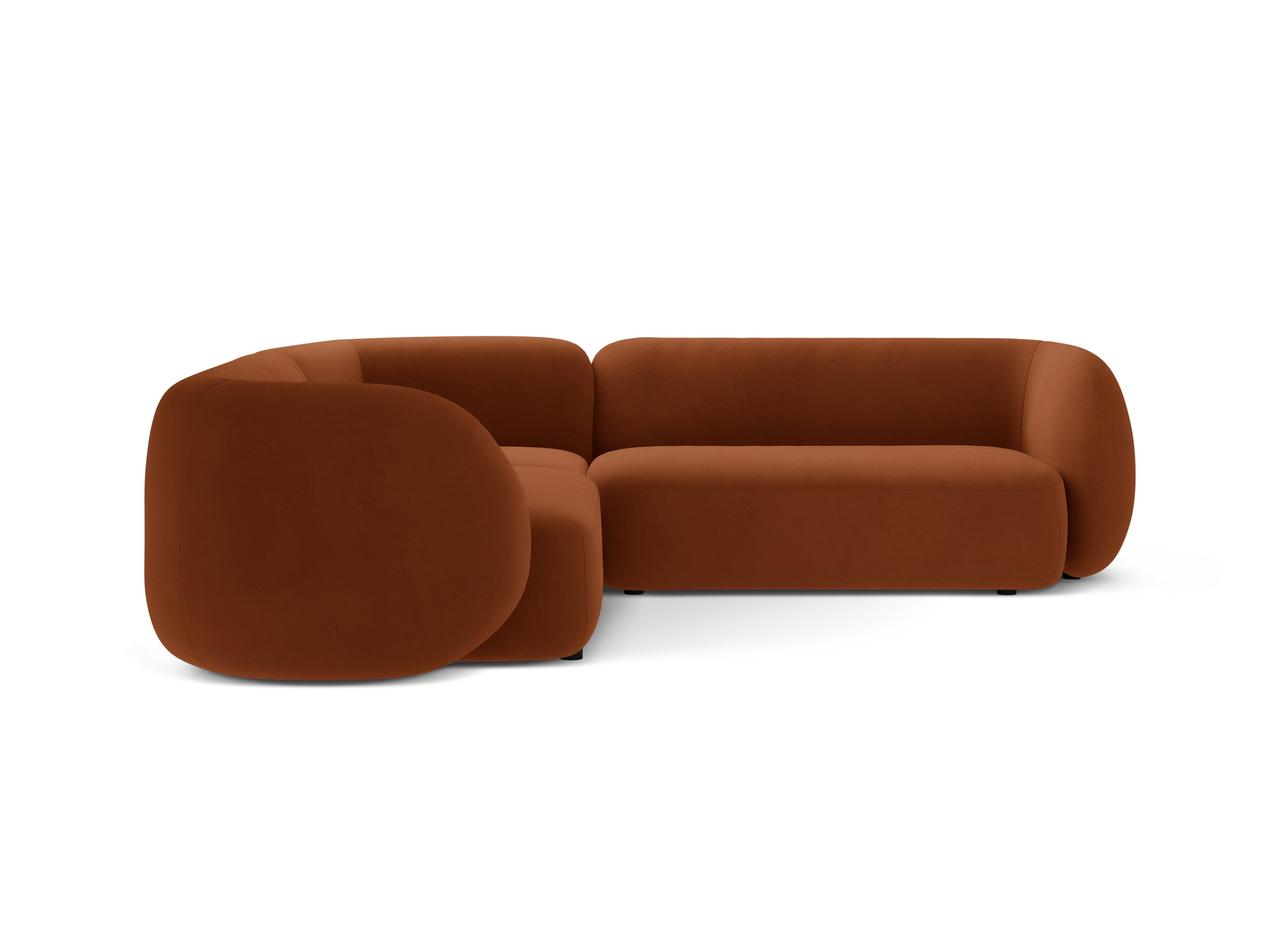 Symmetrical Velvet Corner Sofa KATE Terracotta