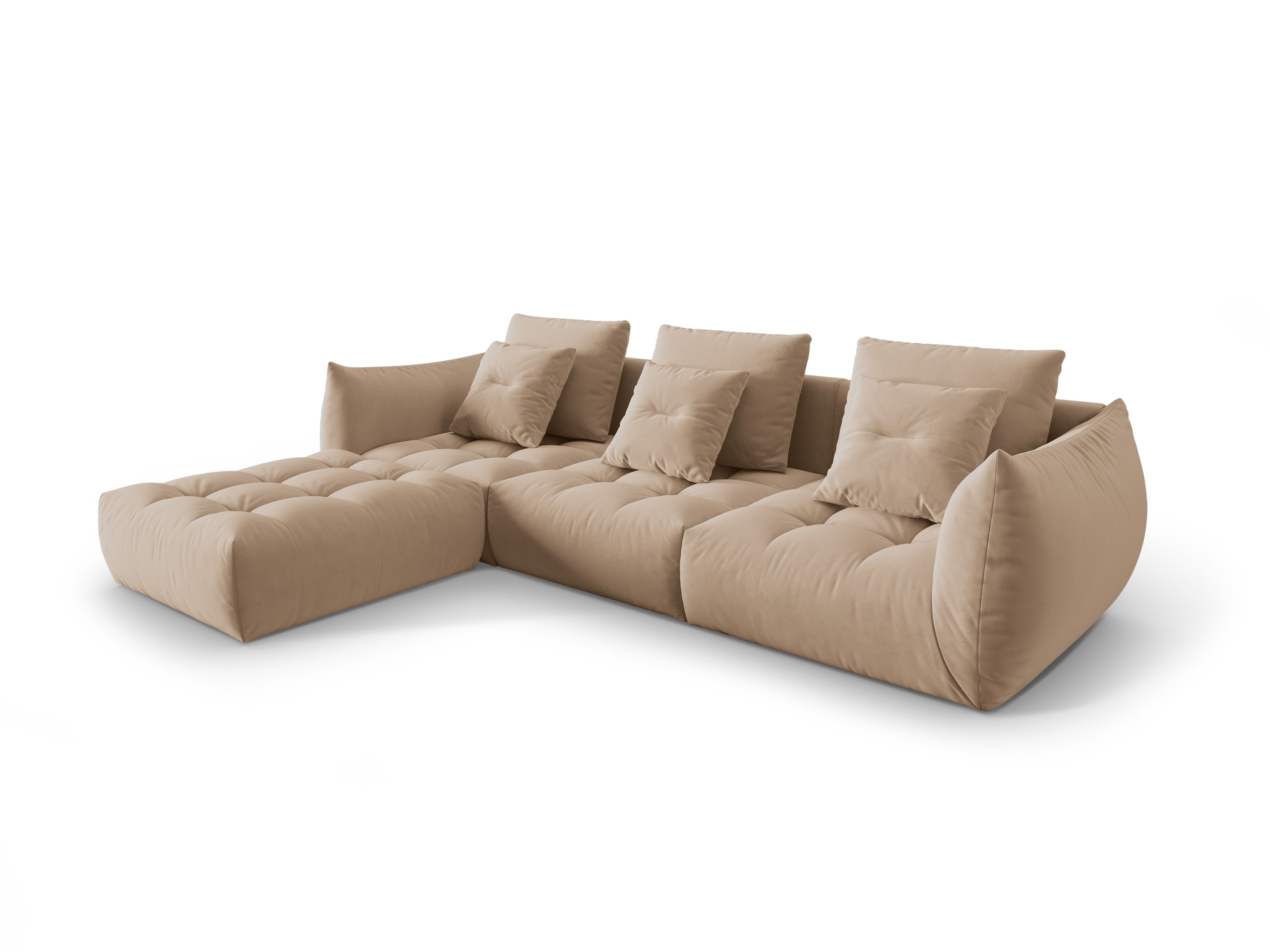 Velvet Modular Sofa, "Bloom", 2 Seats, Sand, 332x216x95
Made in Europe