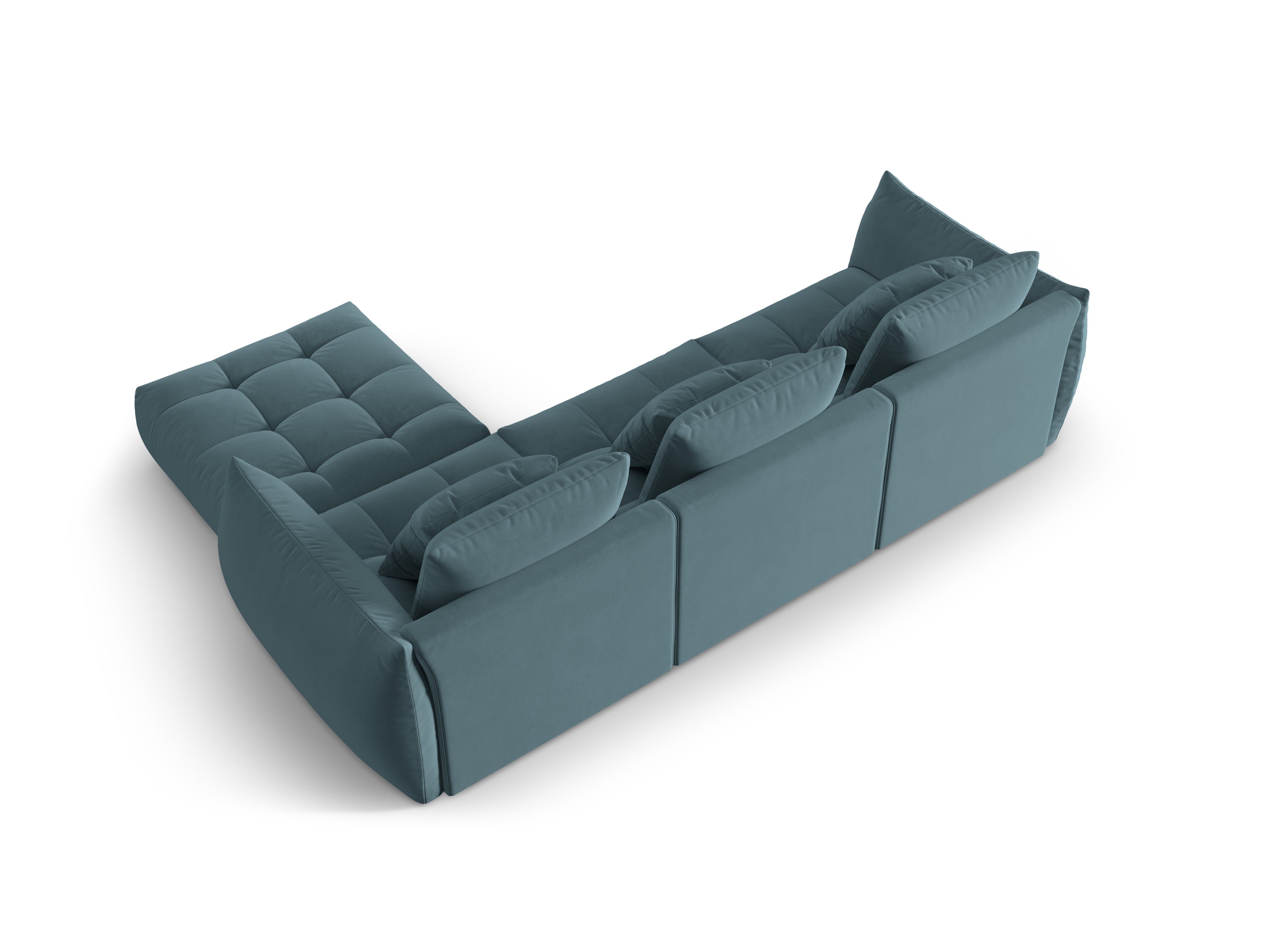 Velvet Modular Sofa, "Bloom", 2 Seats, Pastel Blue, 332x216x95
Made in Europe