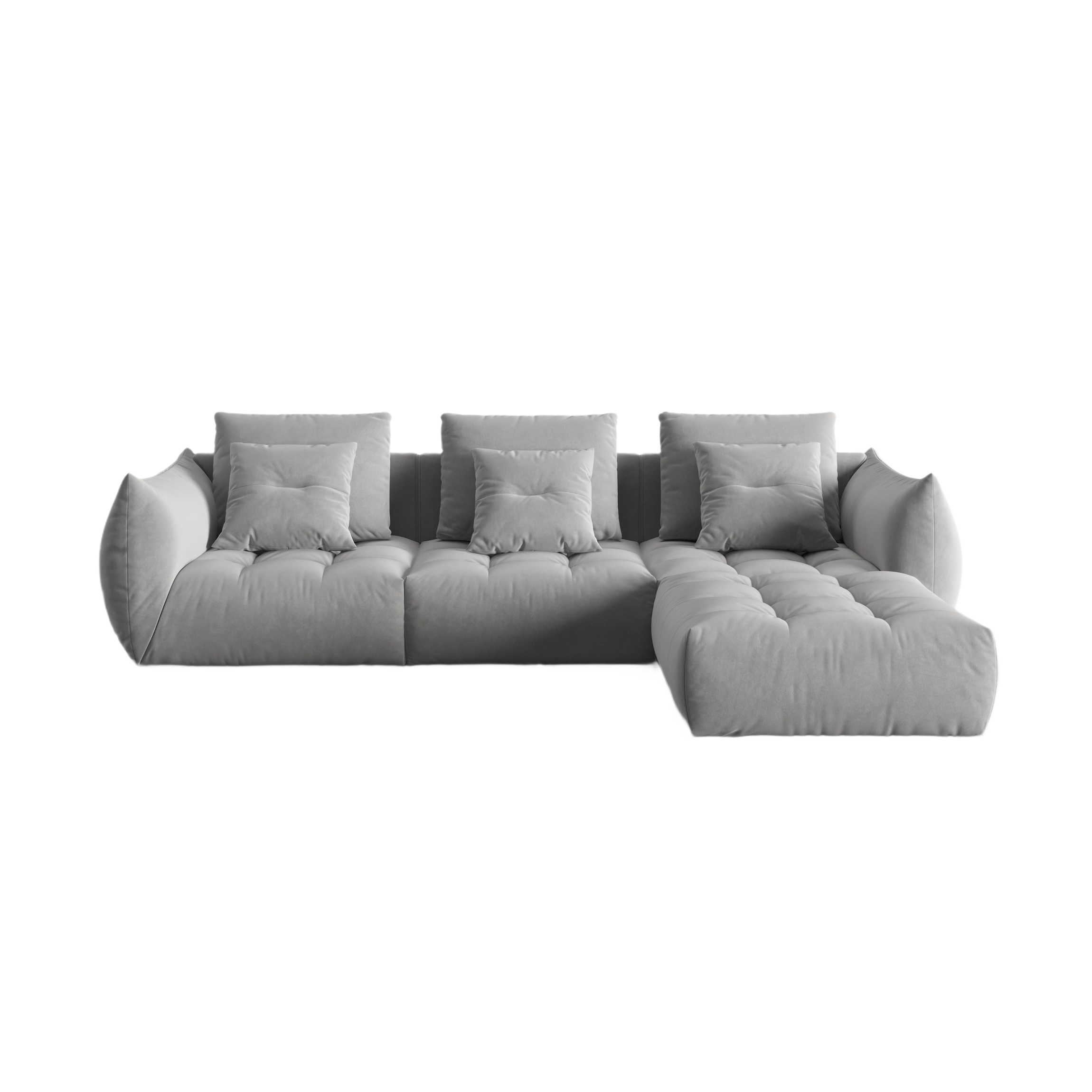 Velvet Modular Sofa, "Bloom", 2 Sitze, Grau, 332x216x95
In Europa gemacht