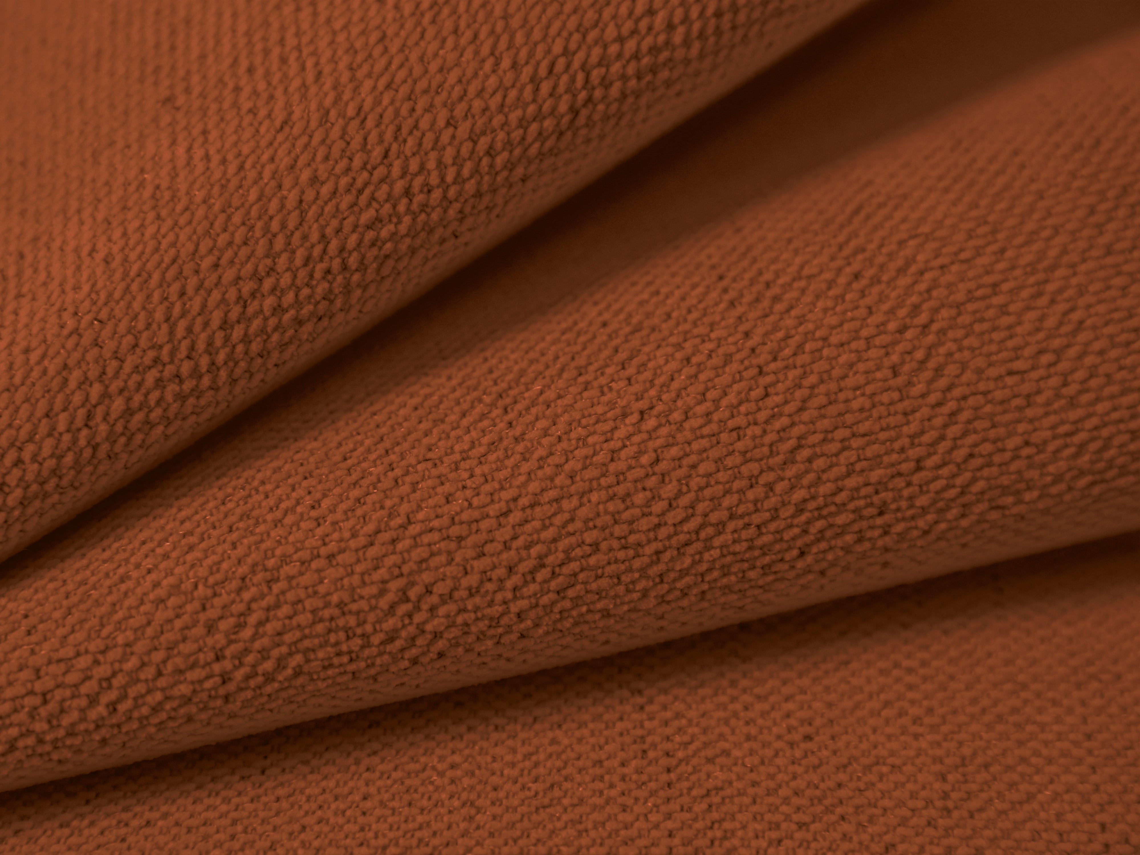 Linksseitiges 3-Sitzer-Sofa mit Schlaffunktion VICTOR in ziegelrotem Chenille