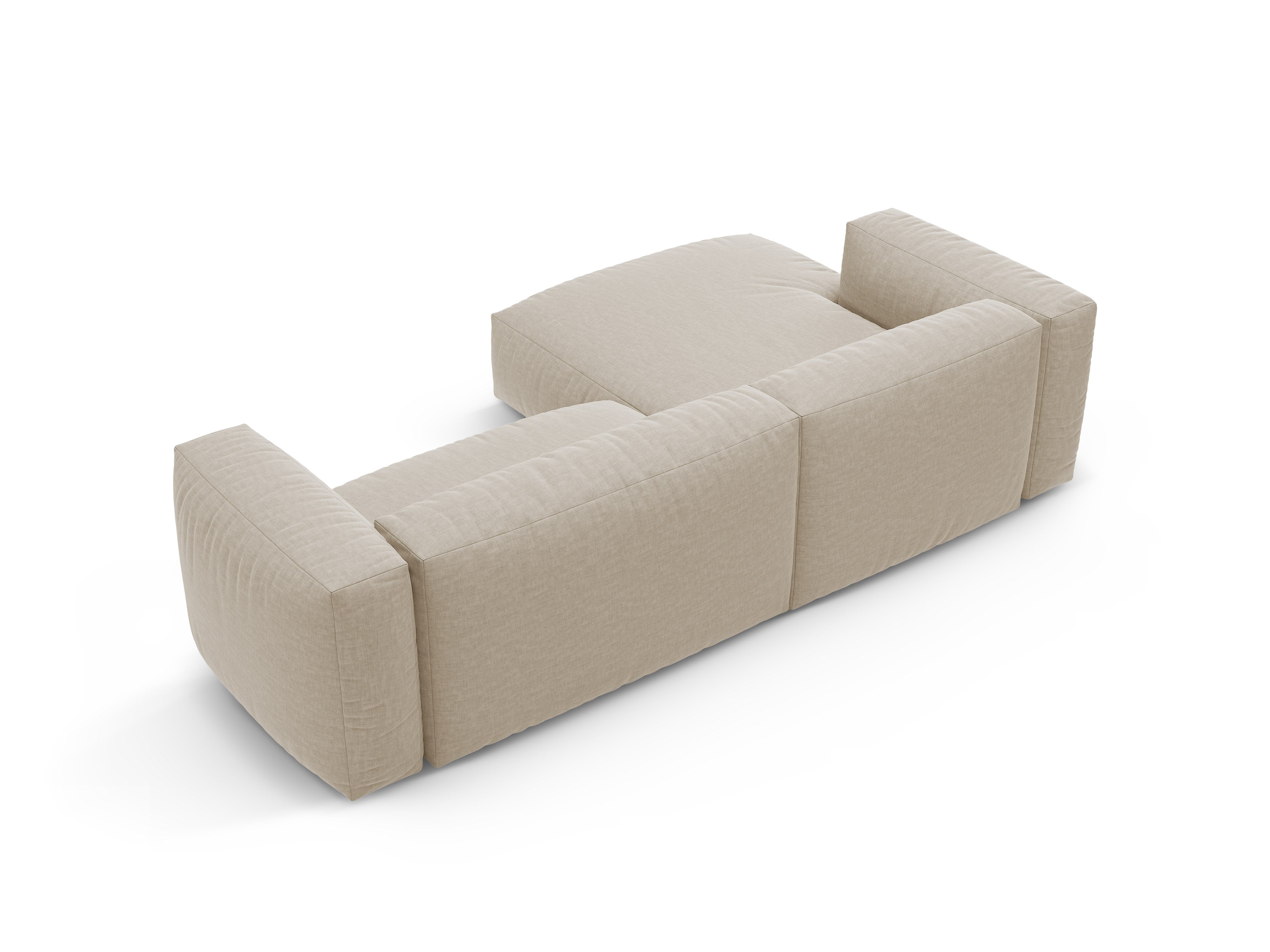 Left-facing corner sofa bed MARTINA light beige