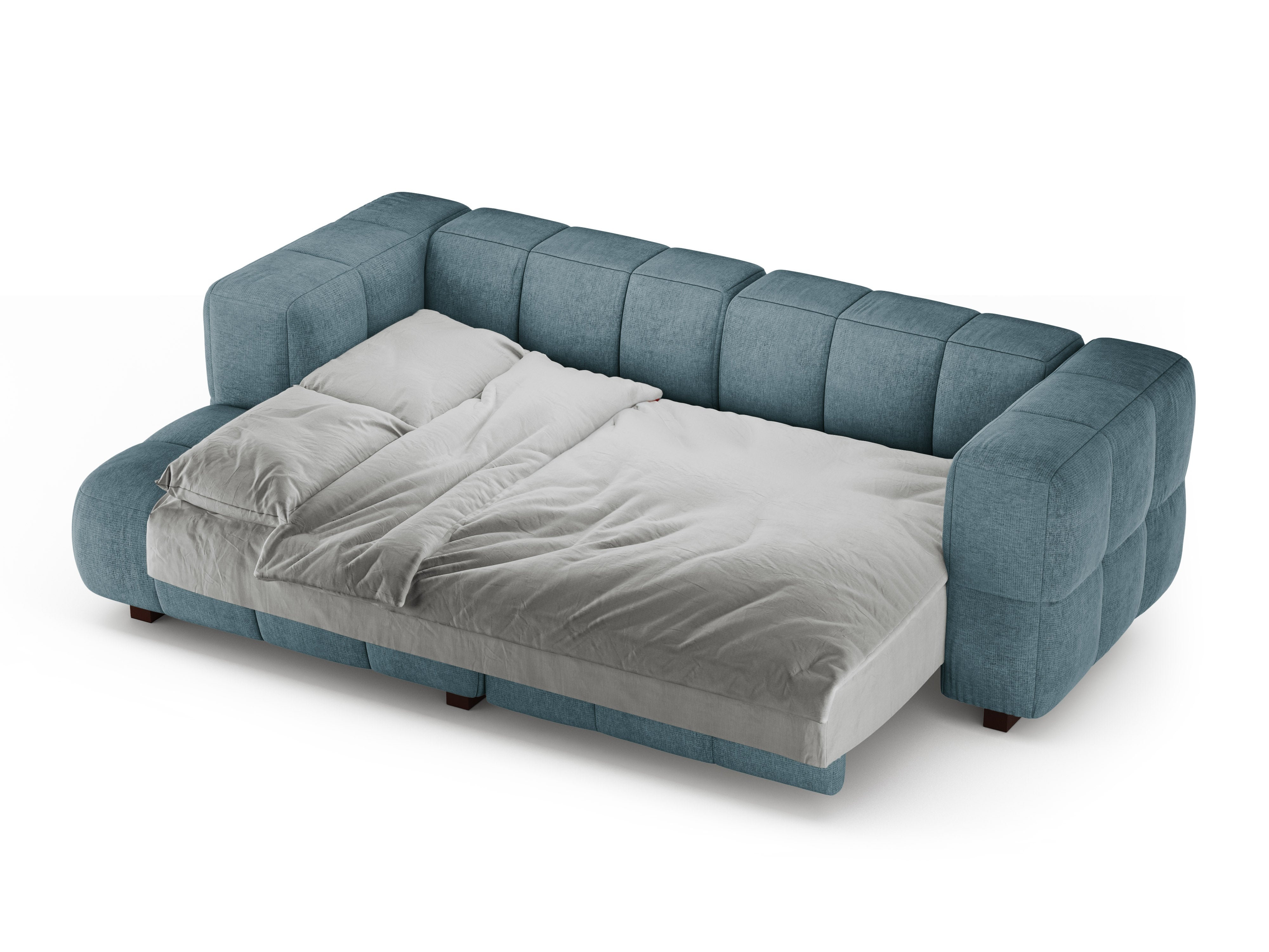 Ecksofa links mit Schlaffunktion PUMA hellblau