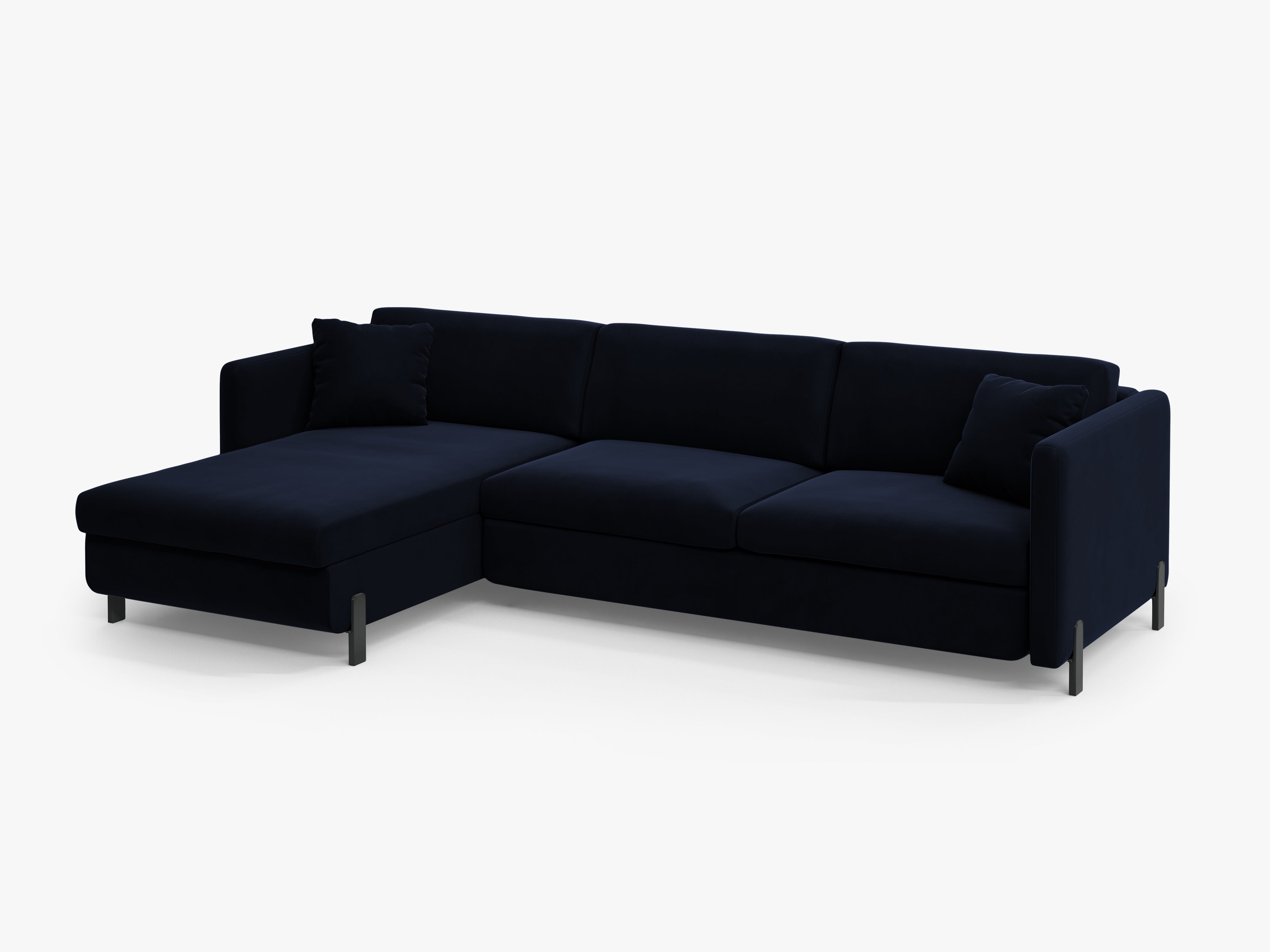 Velvet Linksecke Sofa mit Bettfunktion, "Gloria", 5 Sitze, Royal Blue, 280x170x80
In Europa gemacht