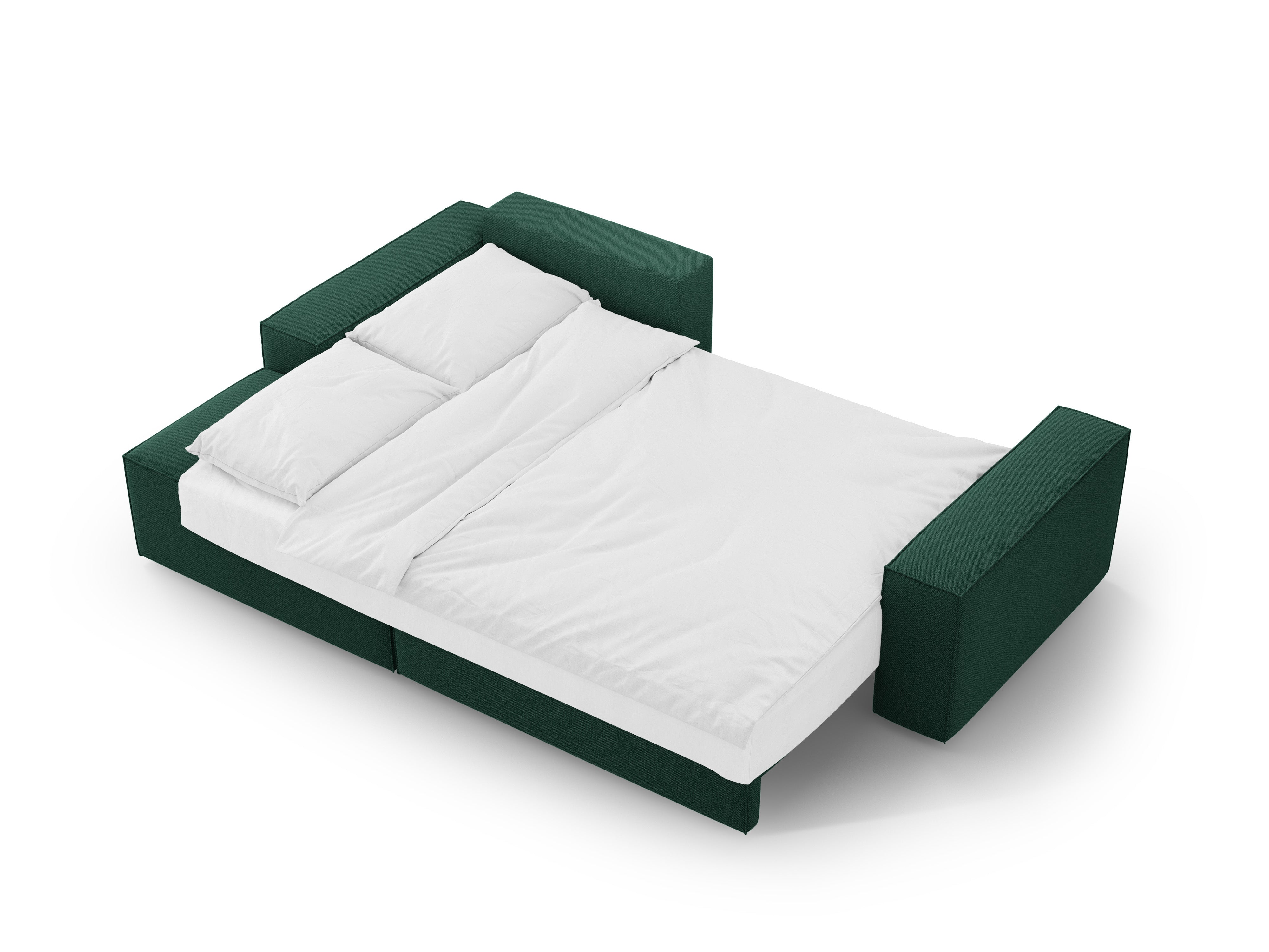 Ecksofa links mit Schlaffunktion JODIE grün