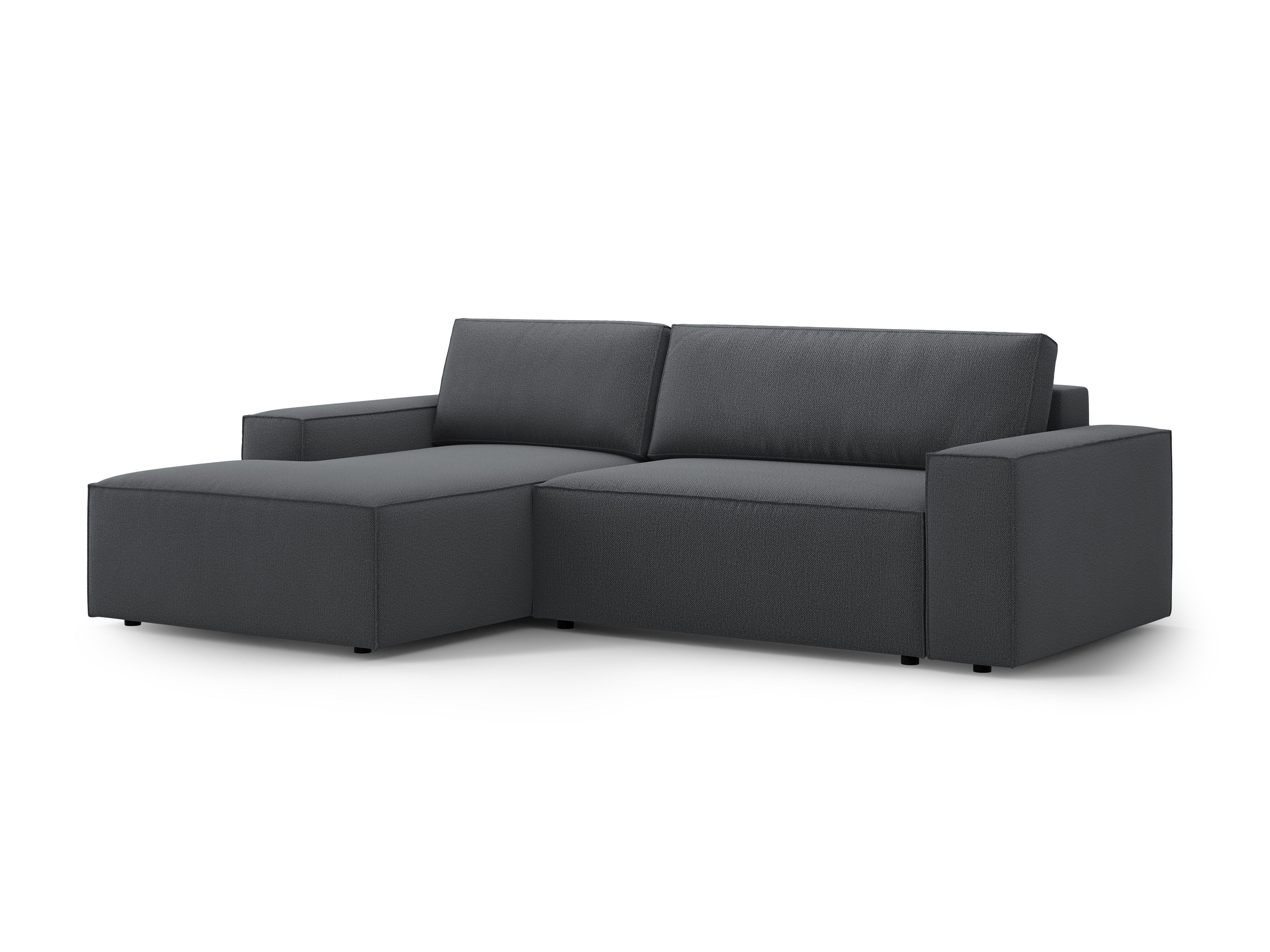 Ecksofa links mit Schlaffunktion JODIE dunkelgrau