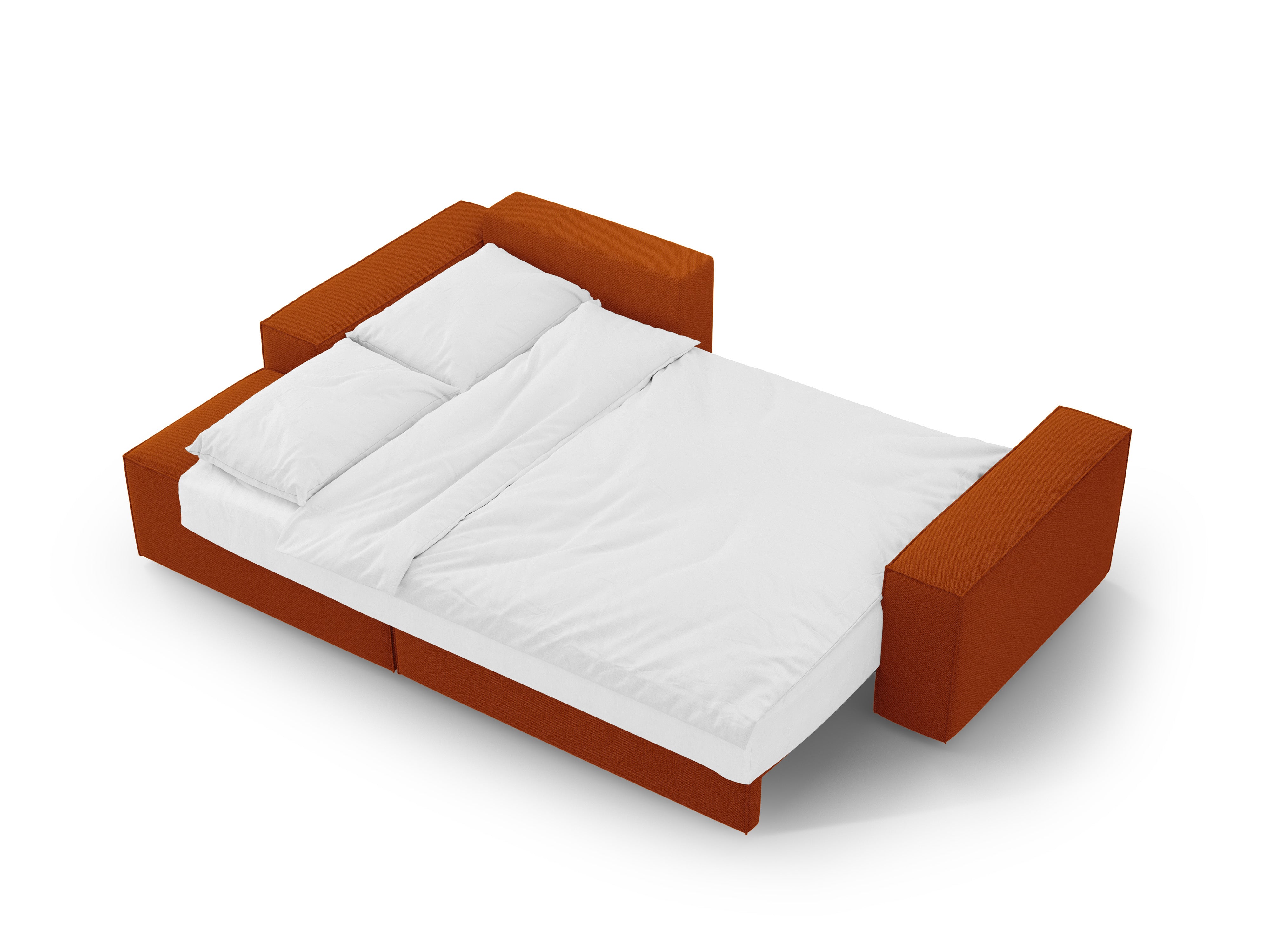 Ecksofa links mit Schlaffunktion JODIE terrakotta