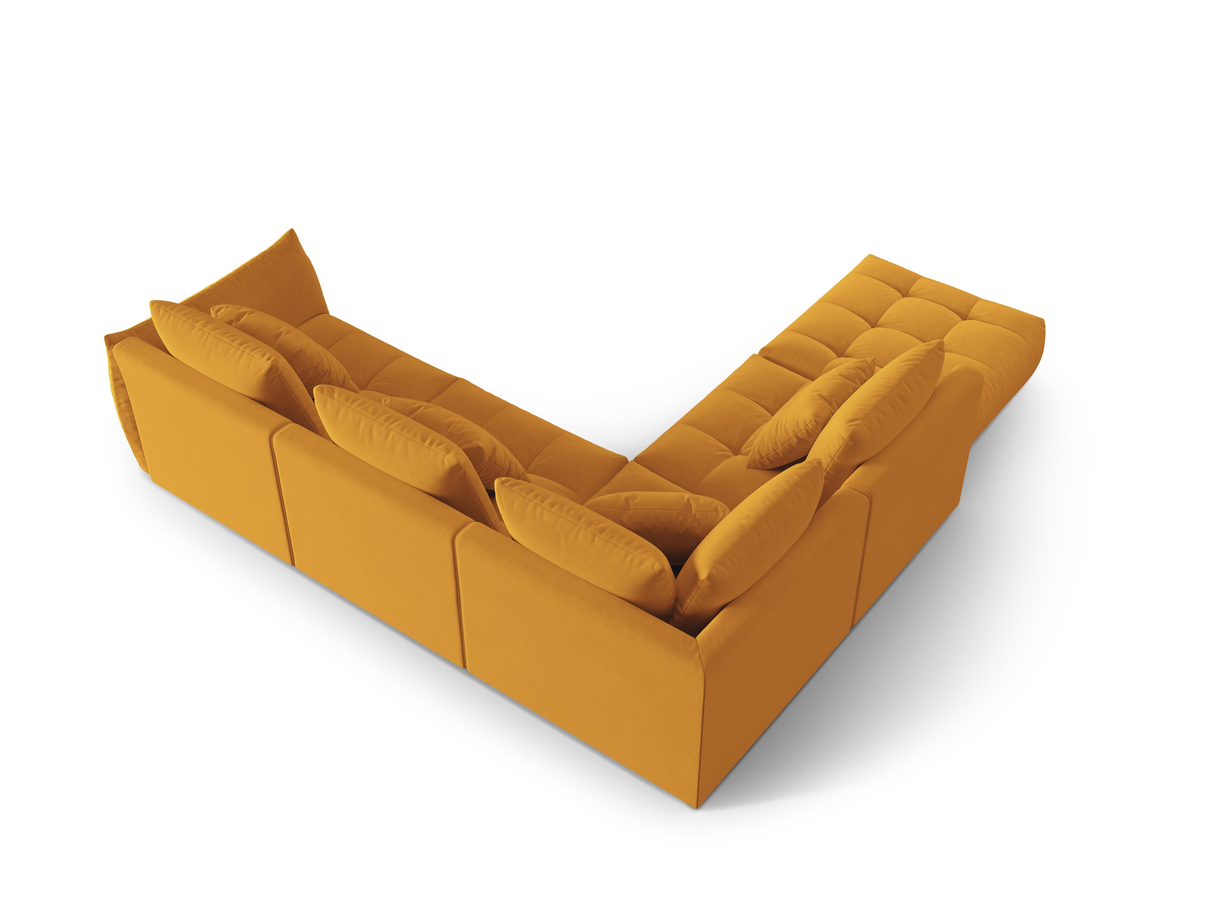 Samt modulares linke Ecksofa, "Bloom", 4 Sitze, Gelb, 316x310x95
In Europa gemacht