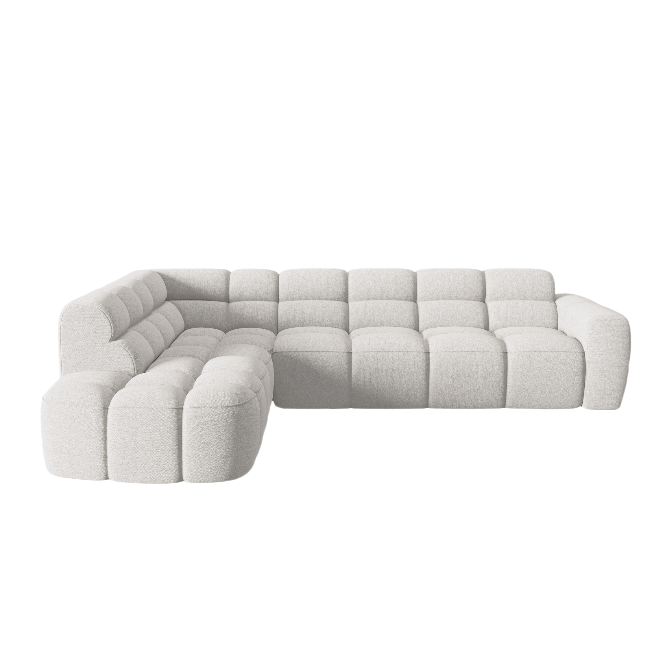 left-sided corner sofa LISA light gray chenille