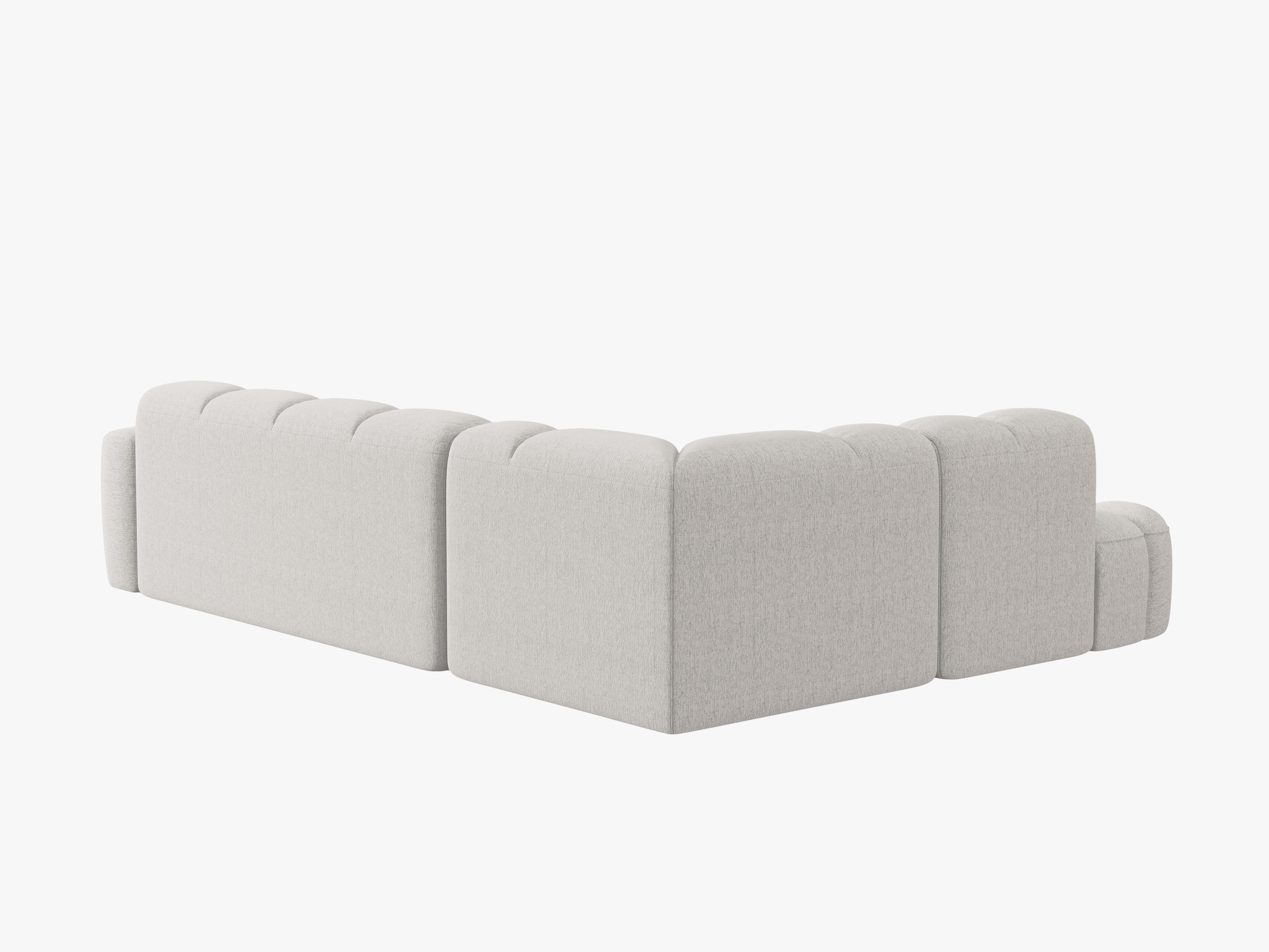 left-sided corner sofa LISA light gray chenille