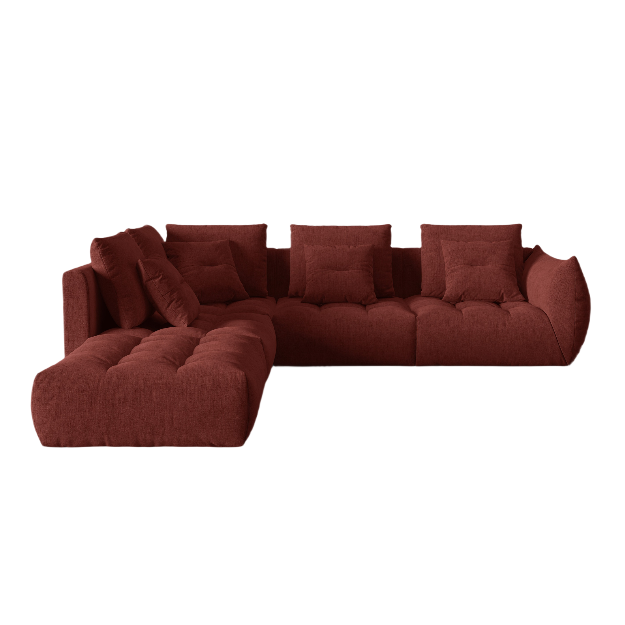 Modular Left Corner Sofa, "Bloom", 4 Seats, Red, 316x310x95
Made in Europe