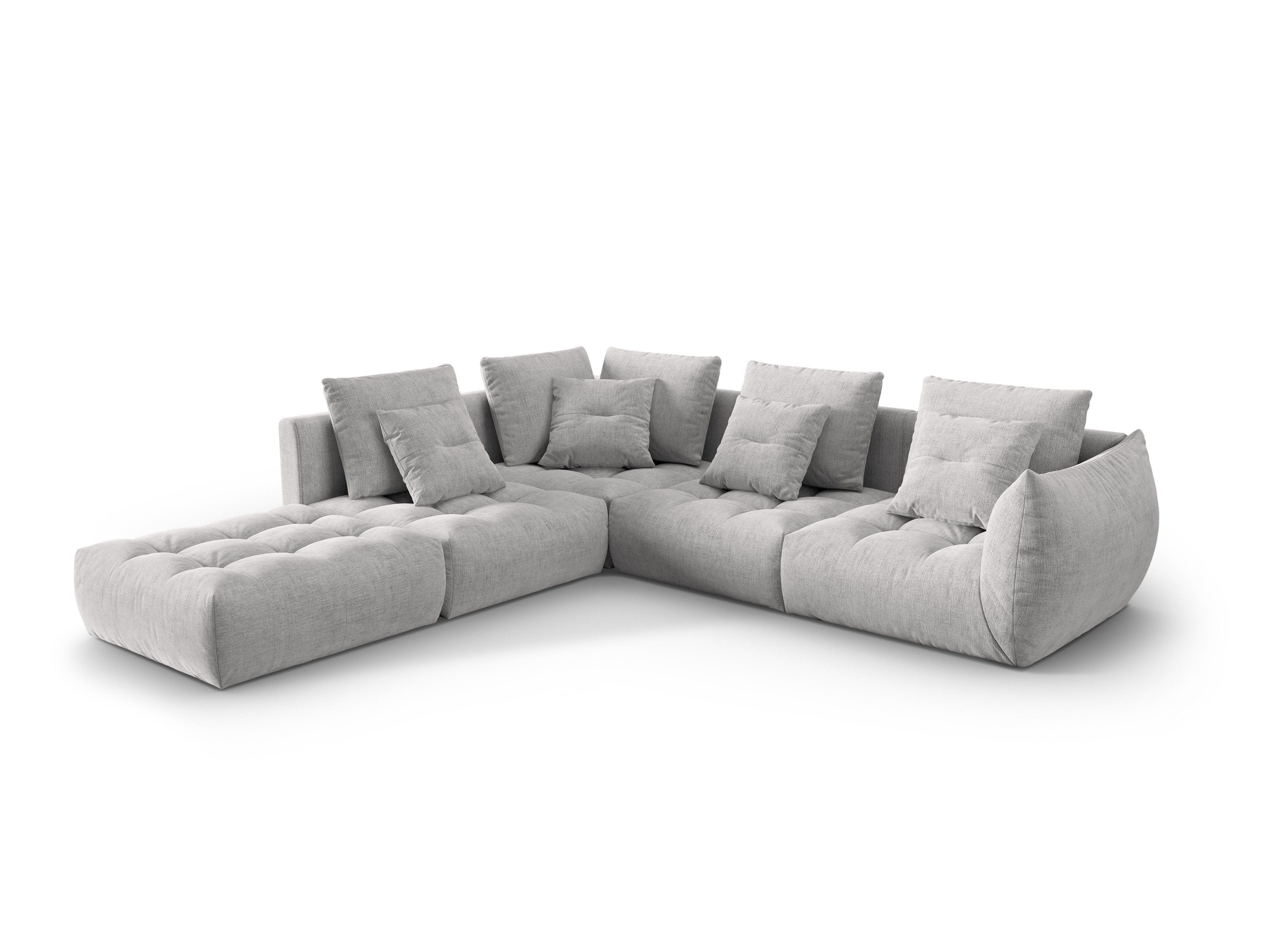 Modulares linke Ecksofa, "Bloom", 4 Sitze, Silber, 316x310x95
In Europa gemacht