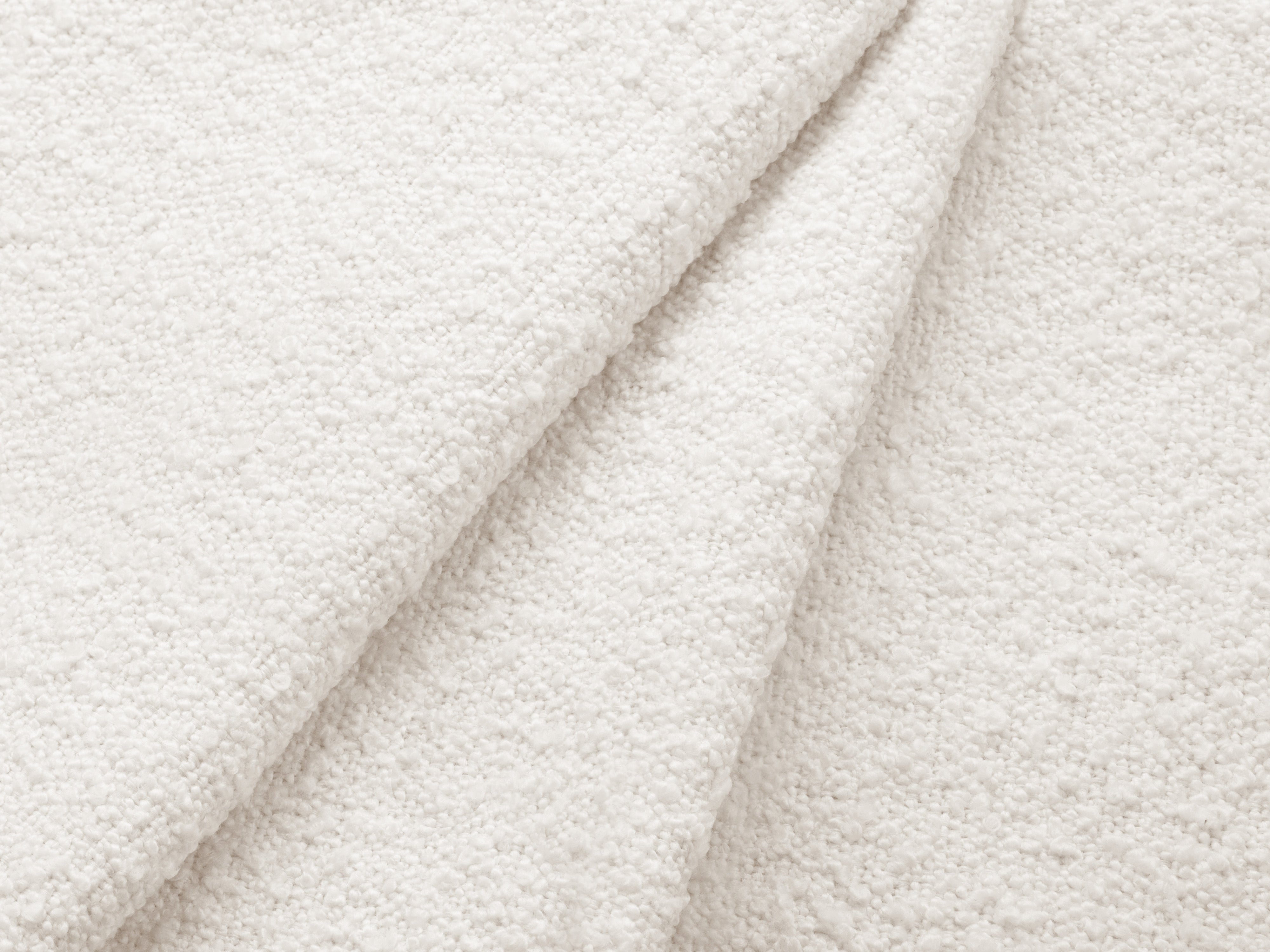 Left-facing 3-seater sofa KATE white boucle