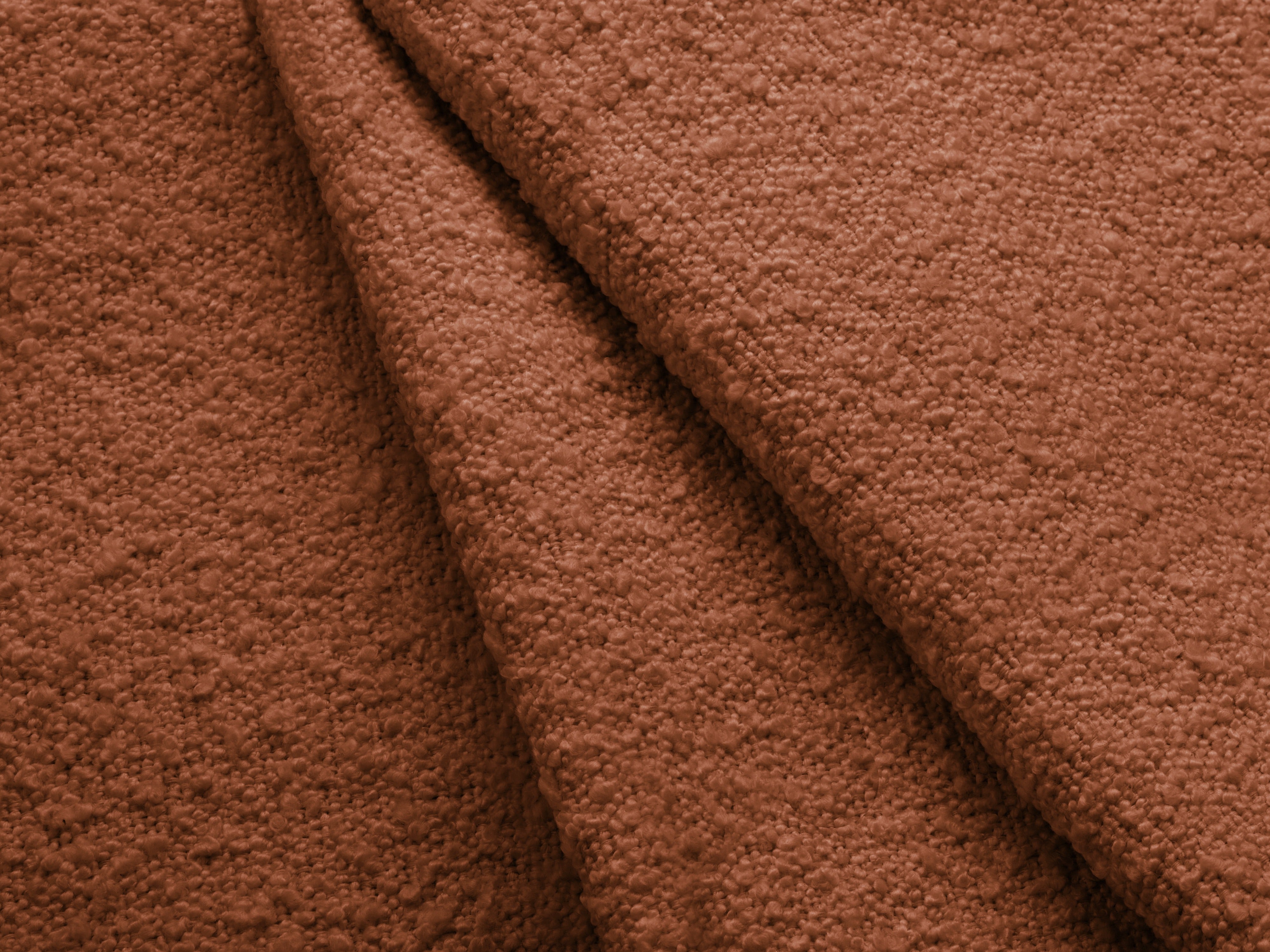 Rechtsseitige 3-Sitzer-Eckcouch KATE terracotta Boucle