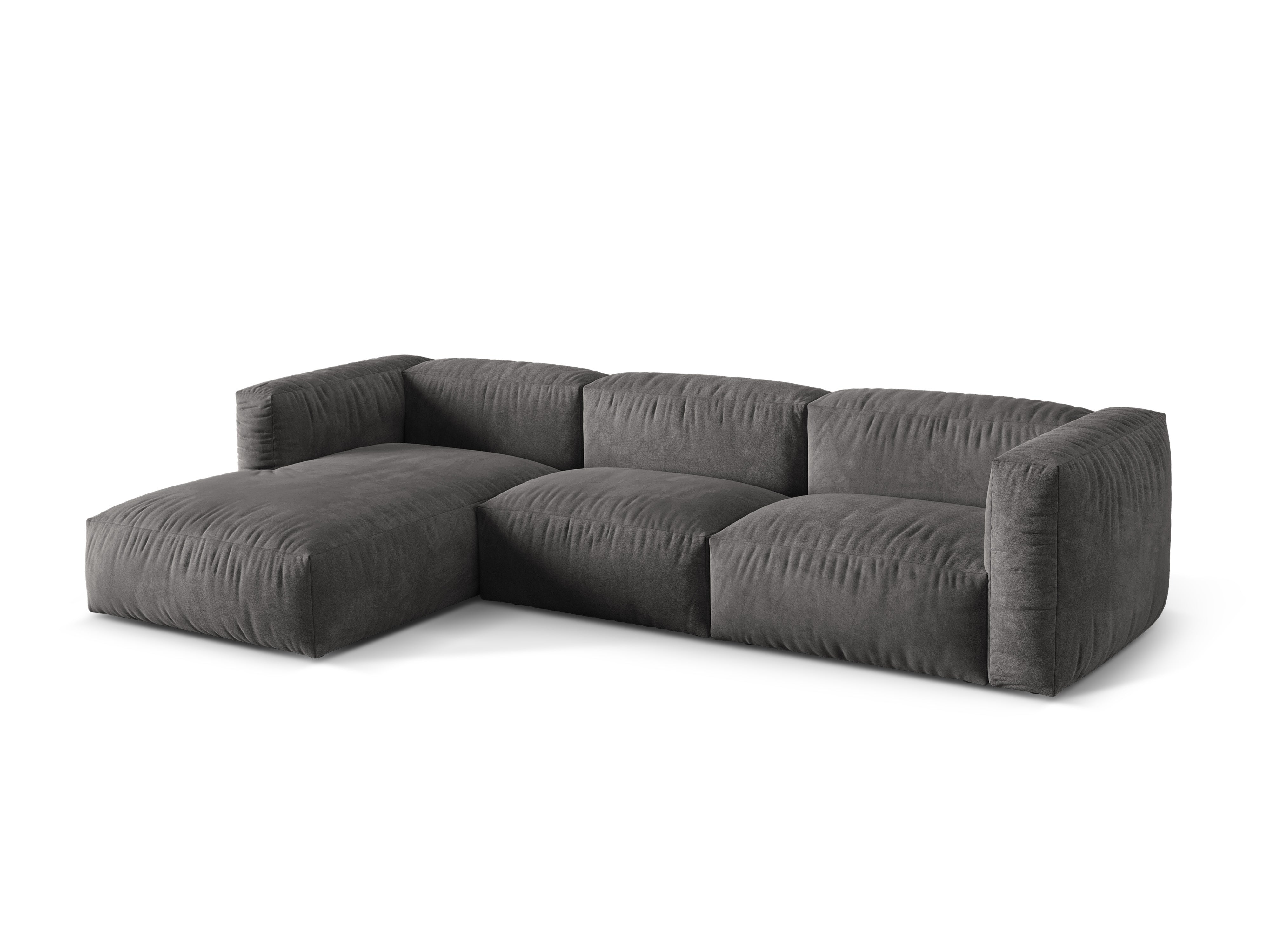 Linkshänder Velvet 3-Person Grey Ecke
