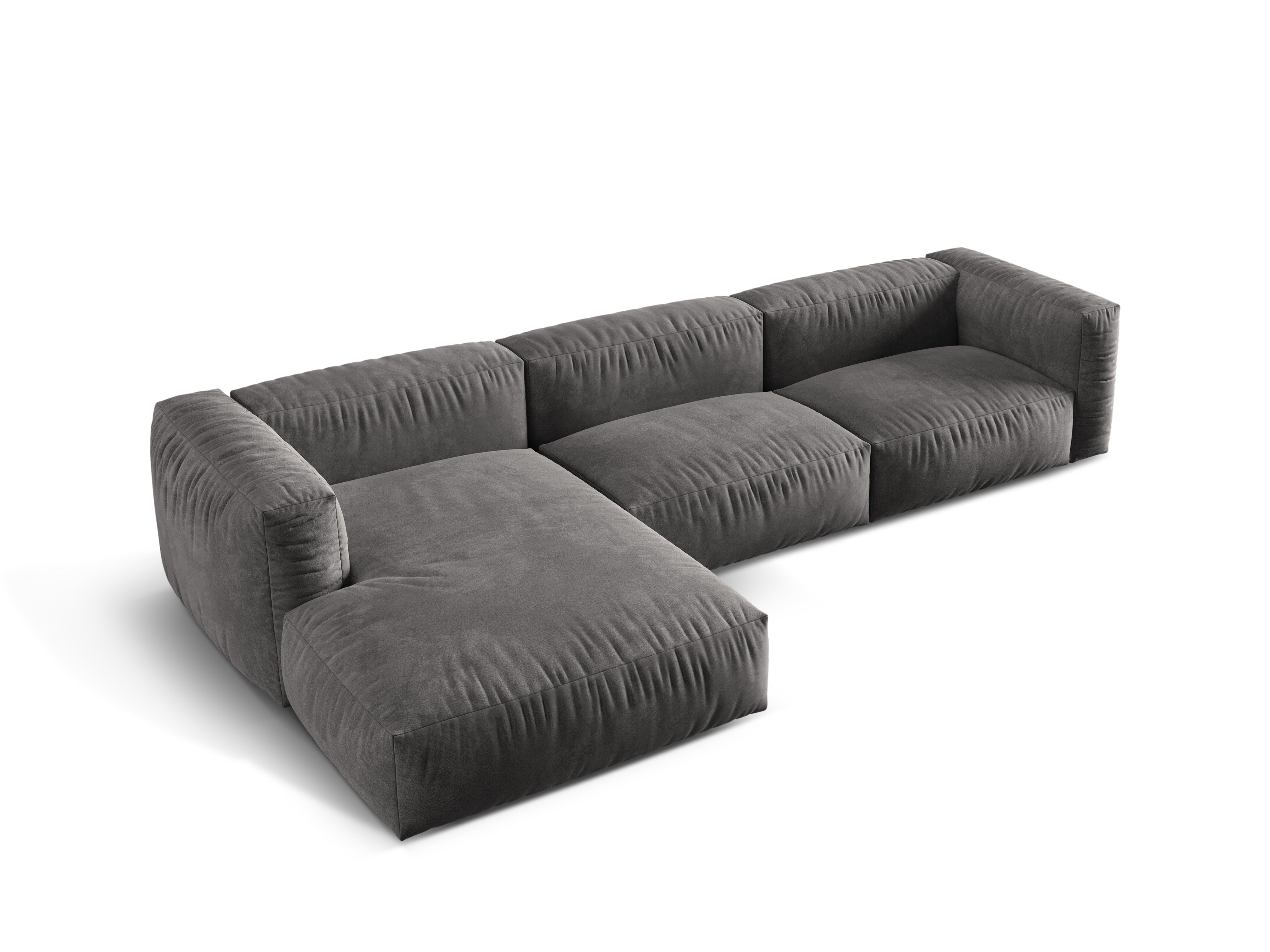 Linkshänder Velvet 3-Person Grey Ecke