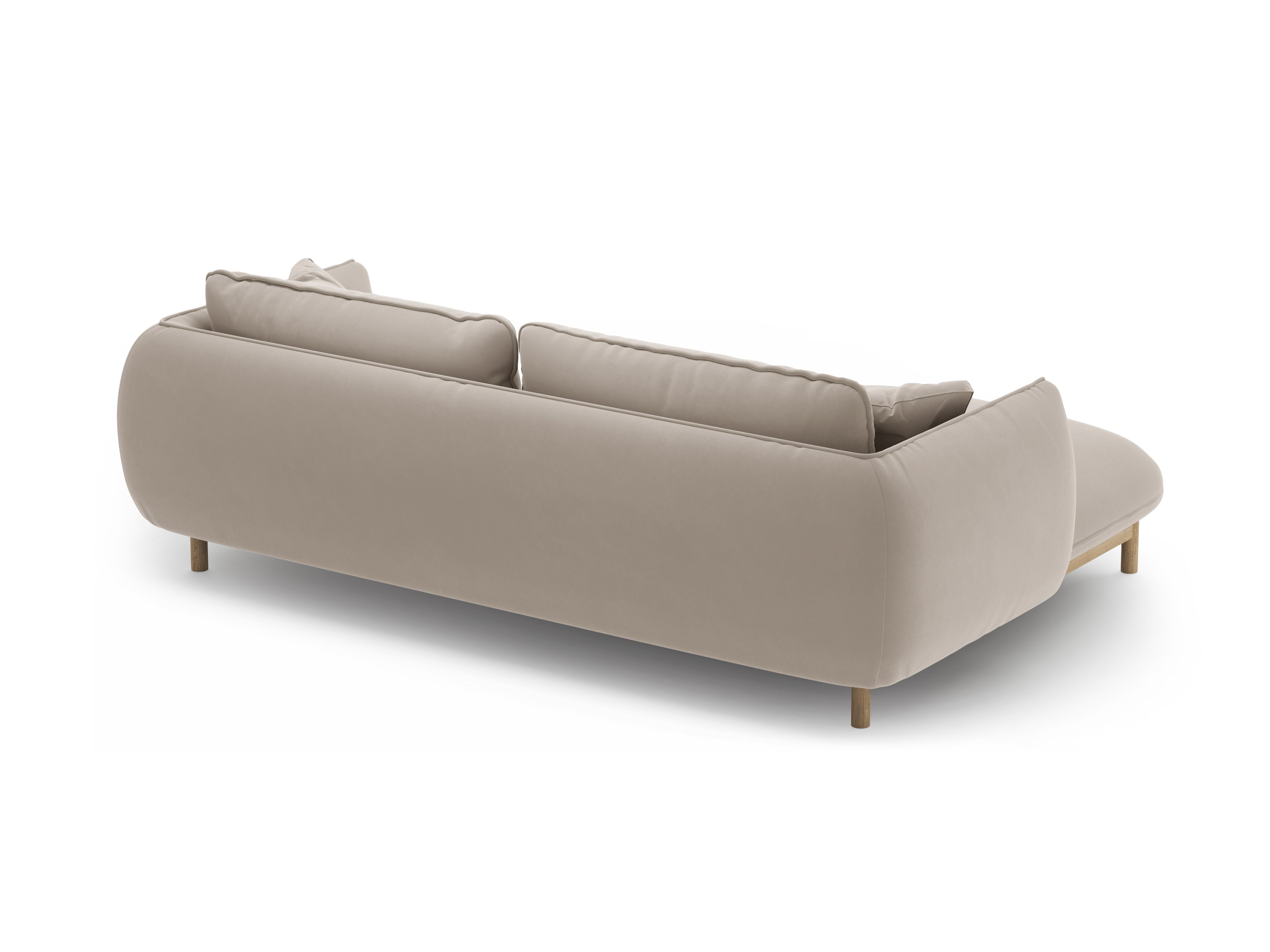 Samt-Ecksofa links ADA hellbeige
