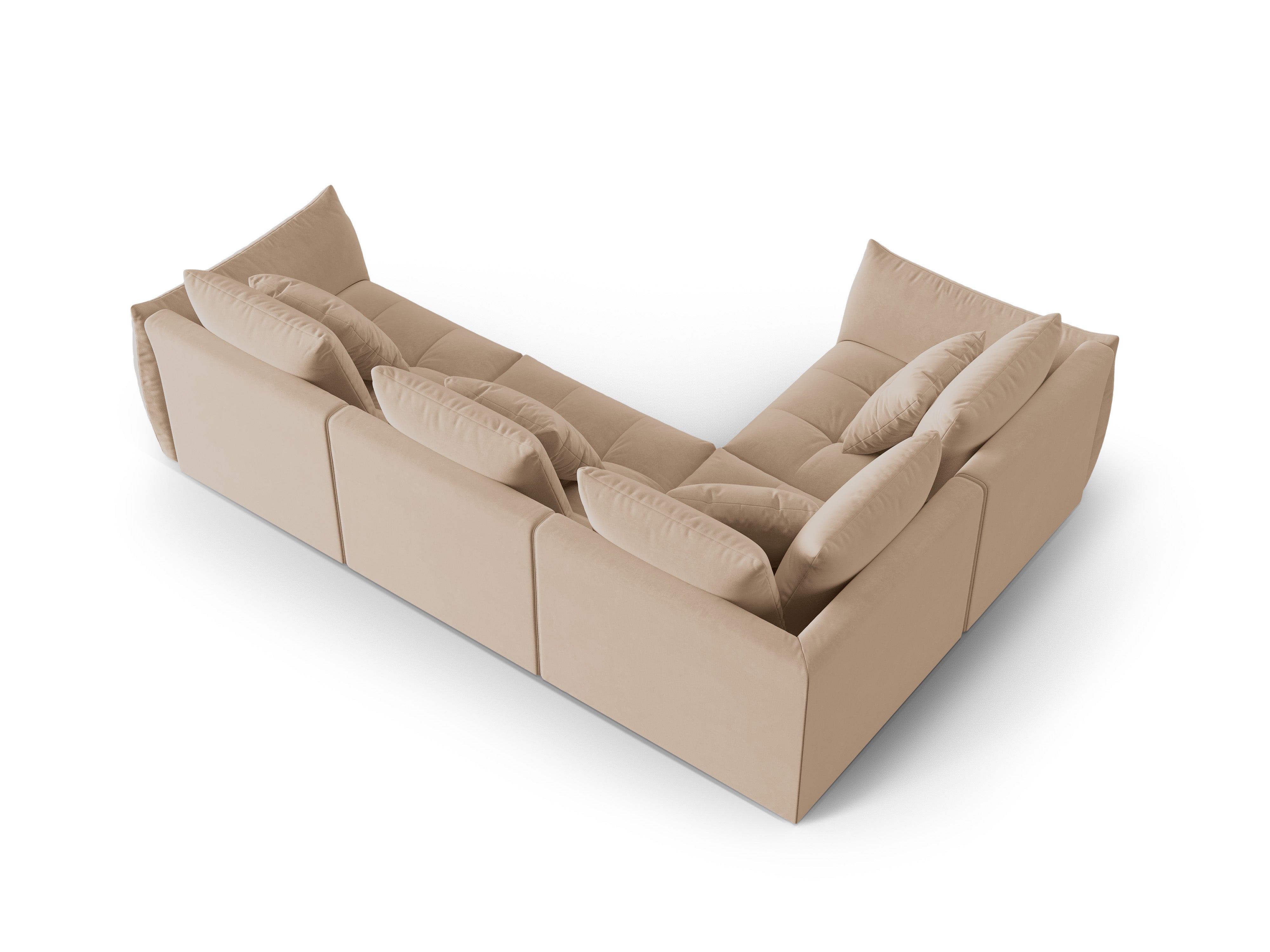 Samt modulares linke Ecksofa, "Bloom", 3 Sitze, Sand, 316x216x95
In Europa gemacht