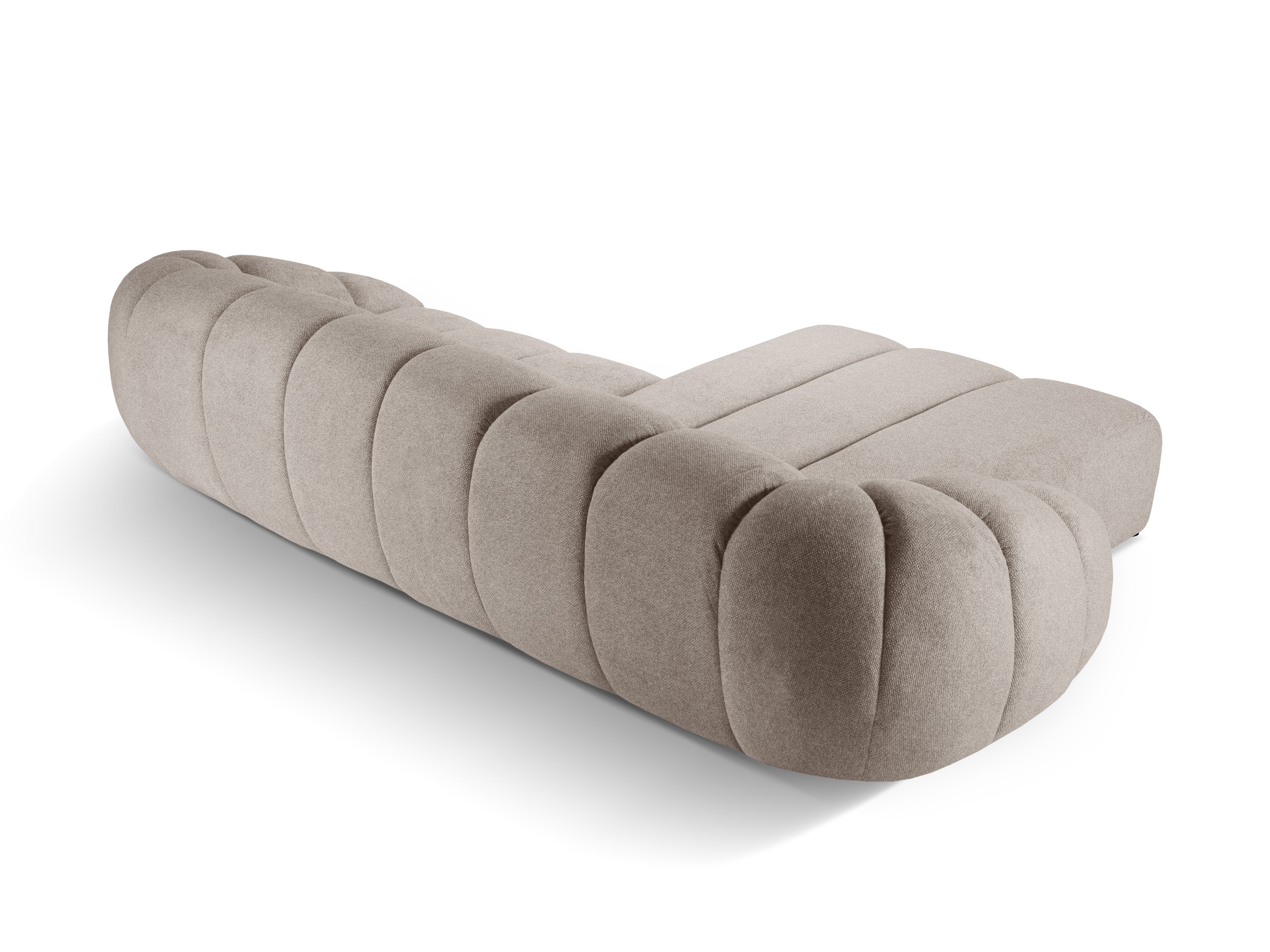 4-sitzige linke Eckcouch DIANA dunkelbeige Chenille