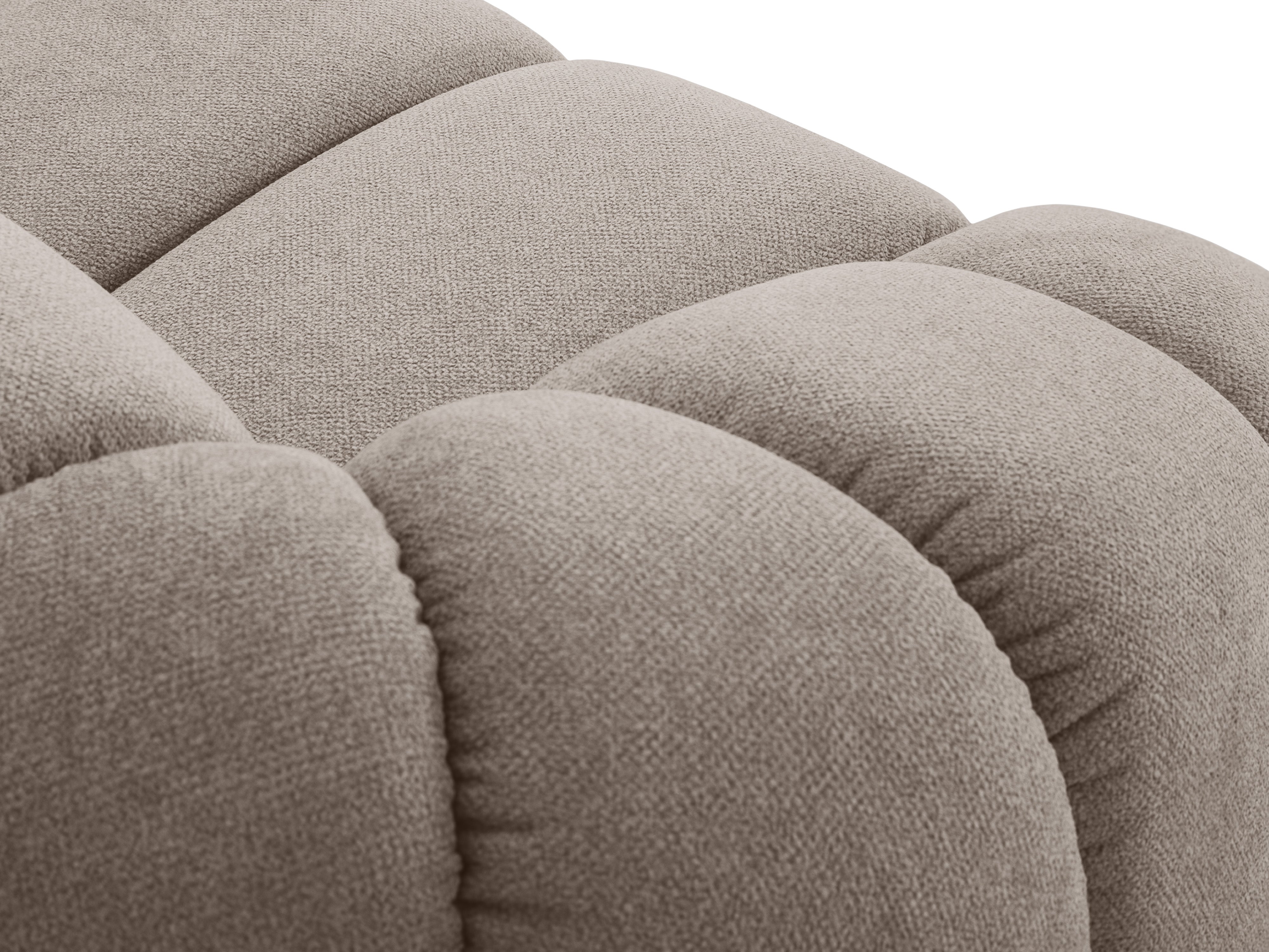 4-sitzige linke Eckcouch DIANA dunkelbeige Chenille