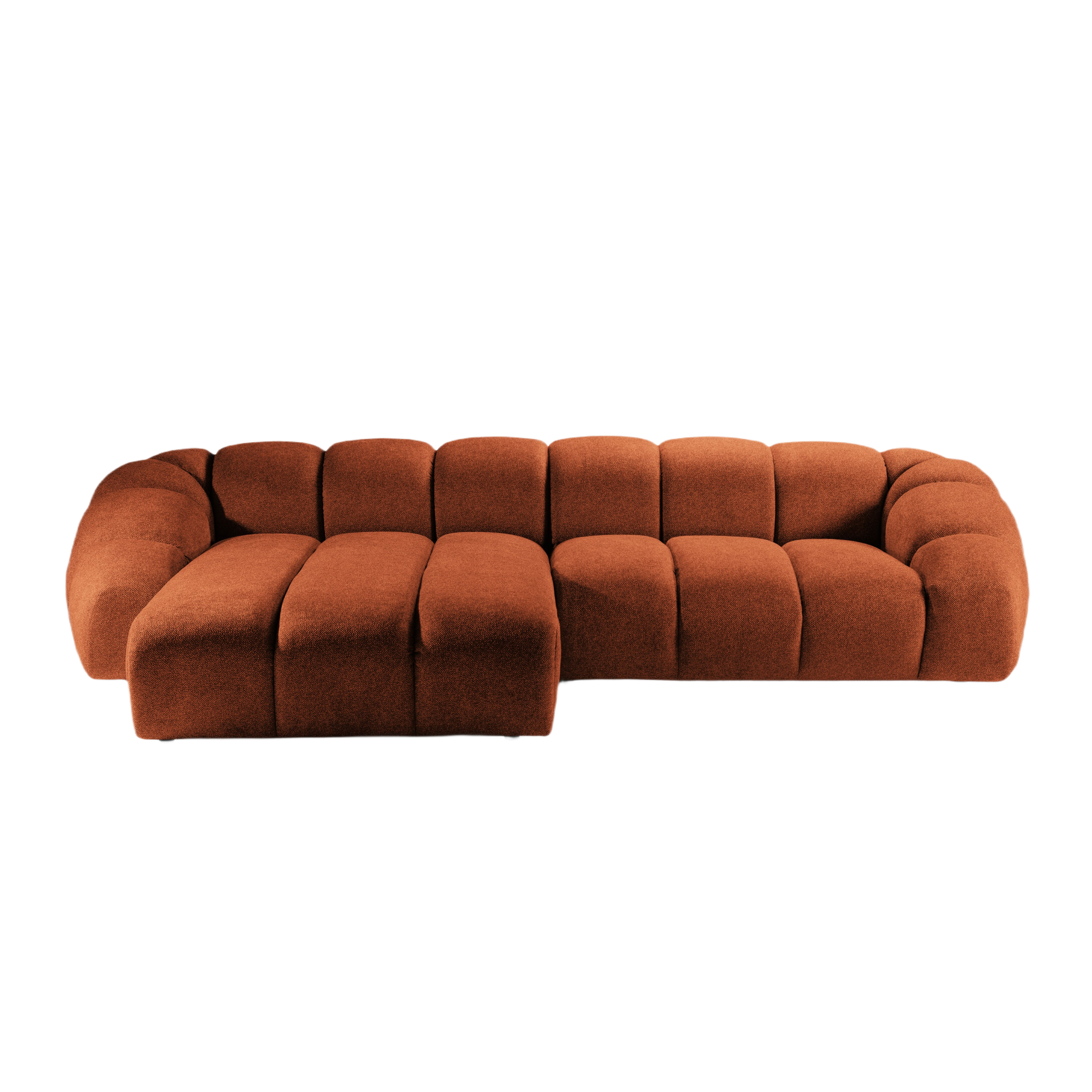 Velvet Linksecke Sofa, "Diana", 4 Sitze, Terrakotta, 334x182x72
In Europa gemacht